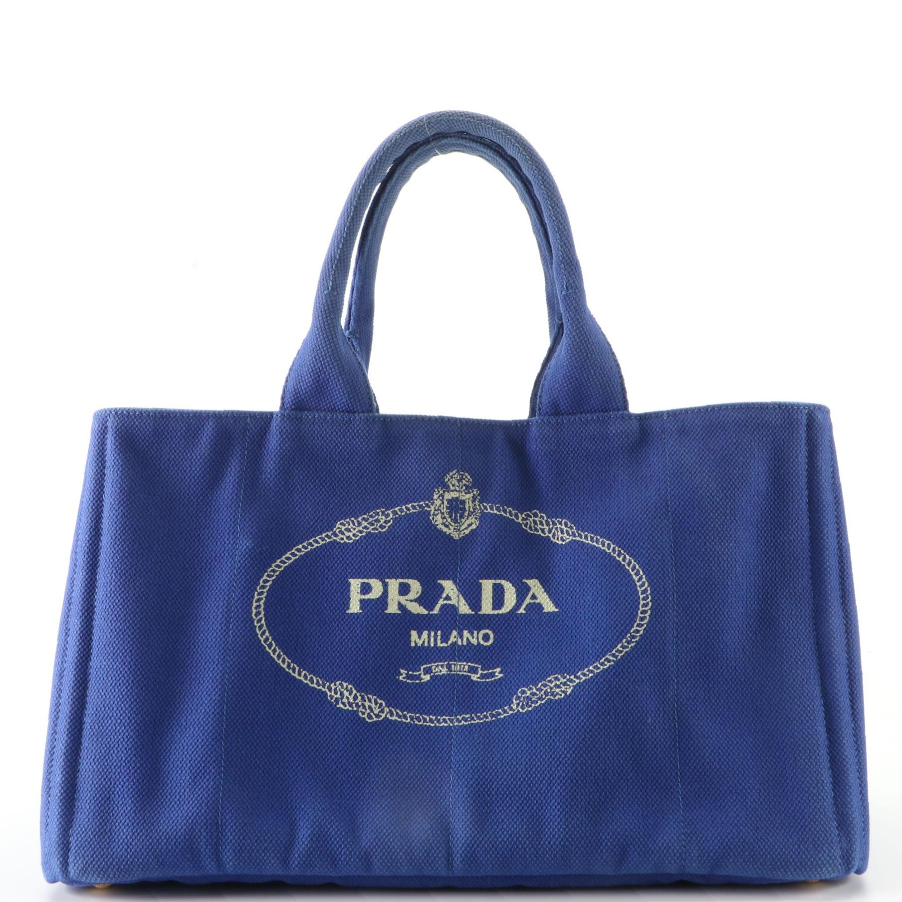 Prada Giardiniera Tote Bag in Logo Print Canvas