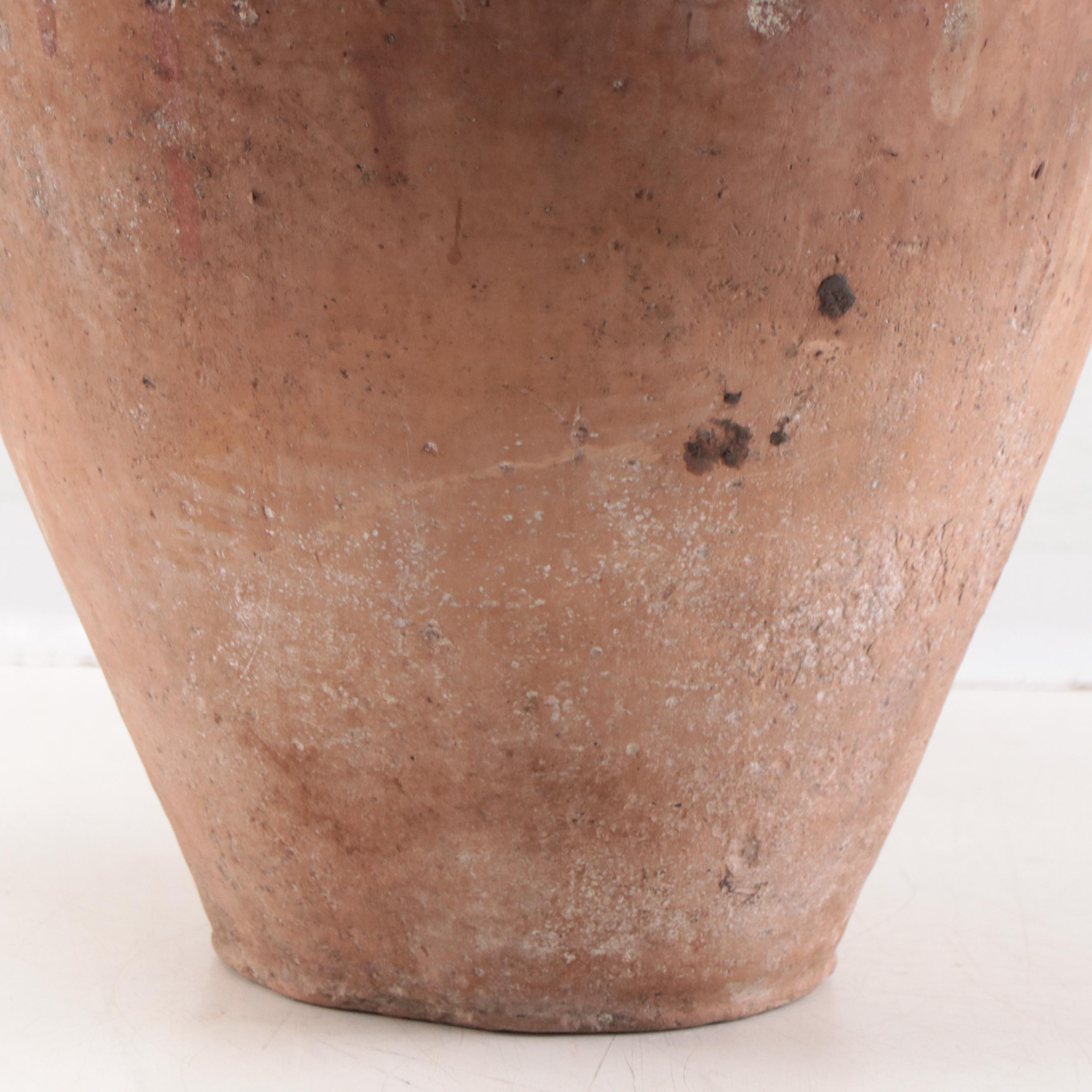 Turkish Çanakkale Earthenware Storage Amphora Jar, Early 20th Century