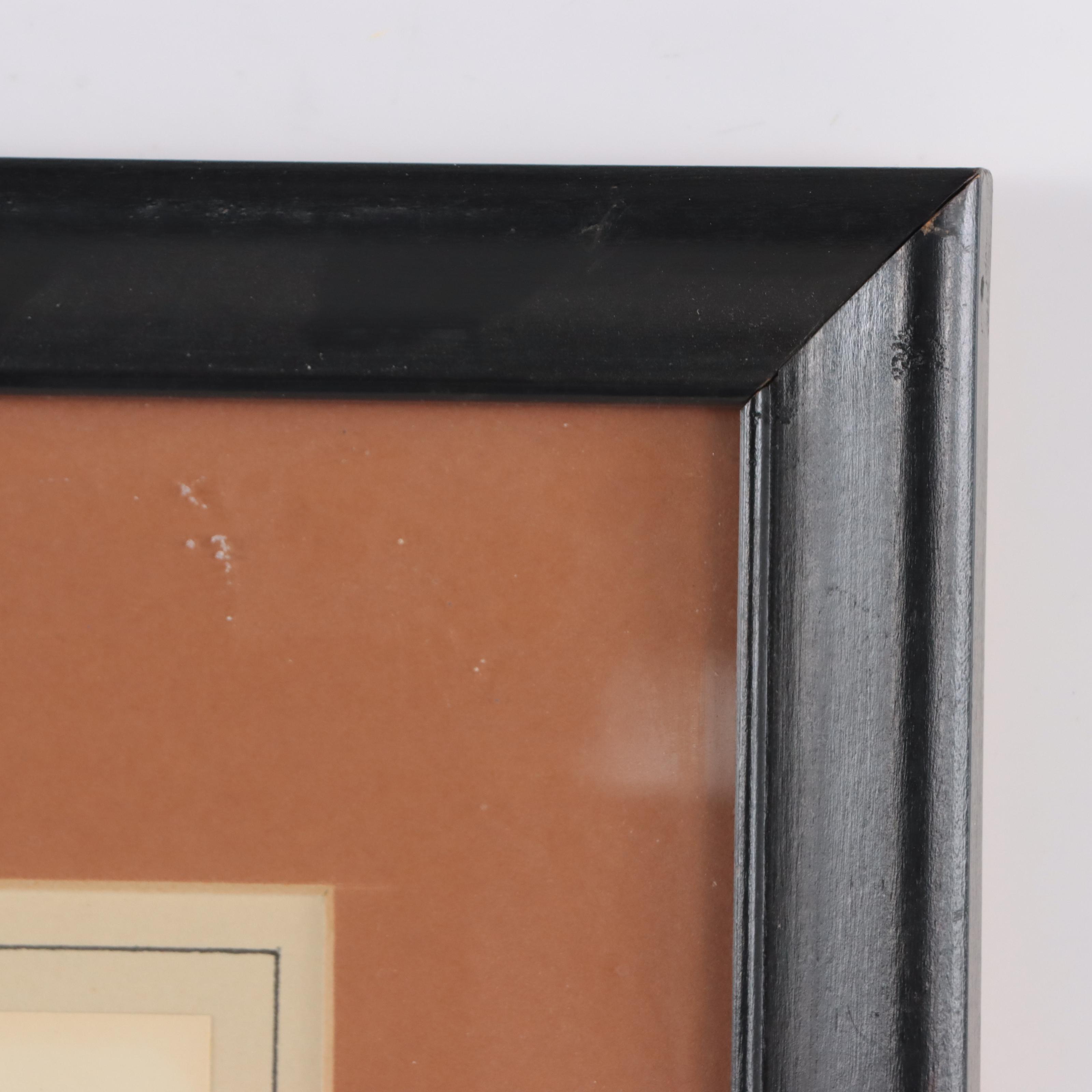 Jon Higgins Ink and Watercolor Drawing of Horse and Jockey