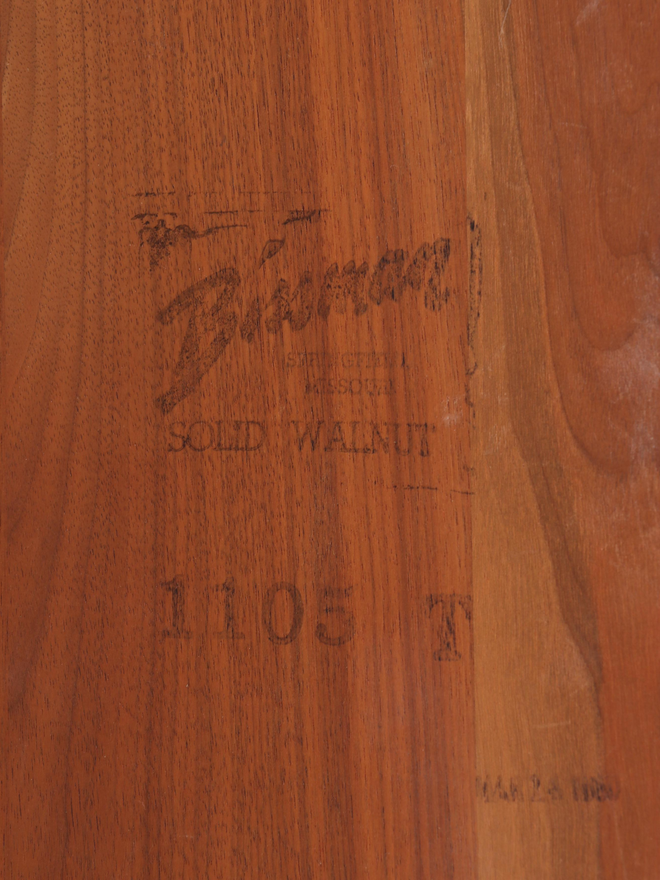 Bissman Mid Century Modern Walnut Two-Tier Coffee Table