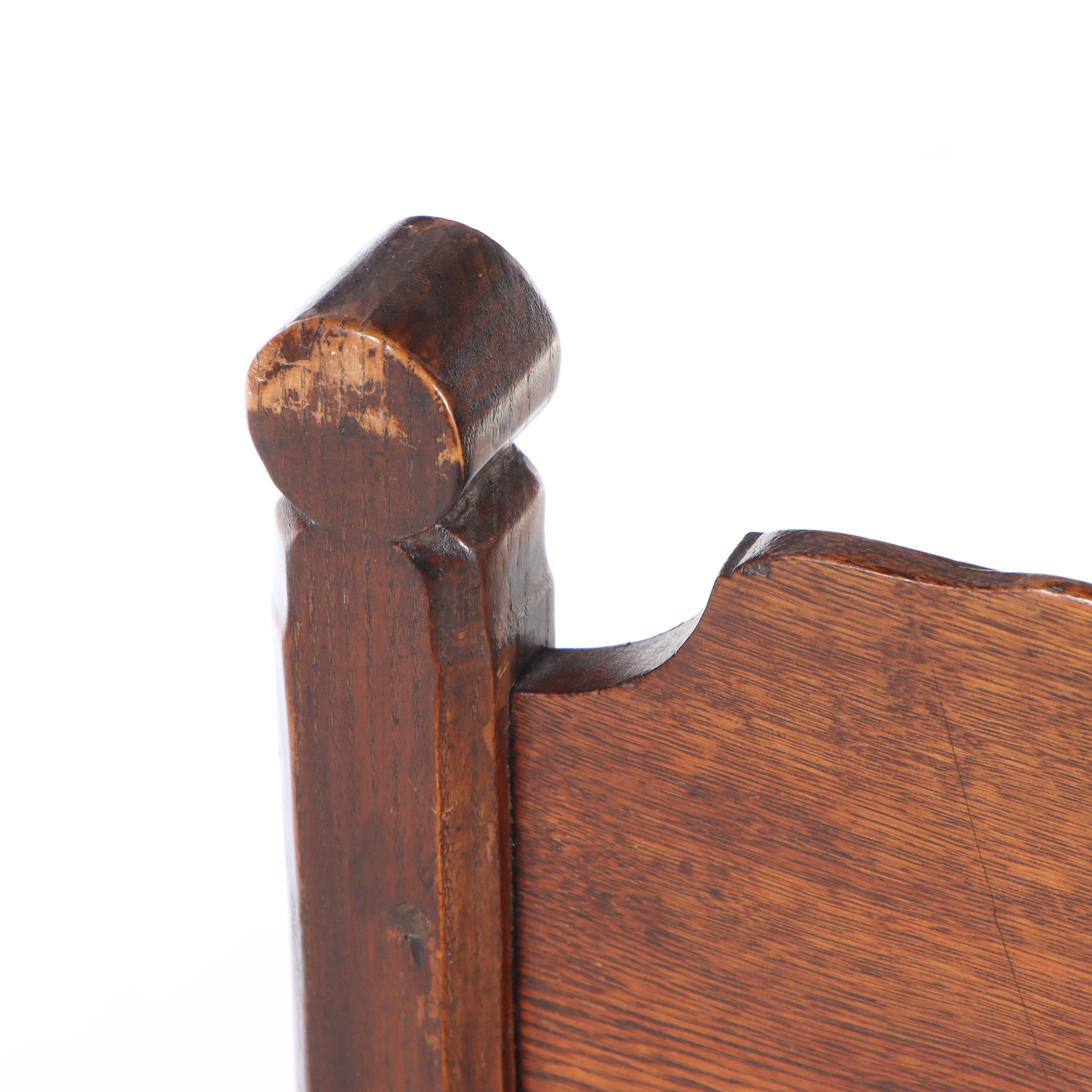 Marquetry-Back and Rush Seat Hardwood Side Chair, dated 1829