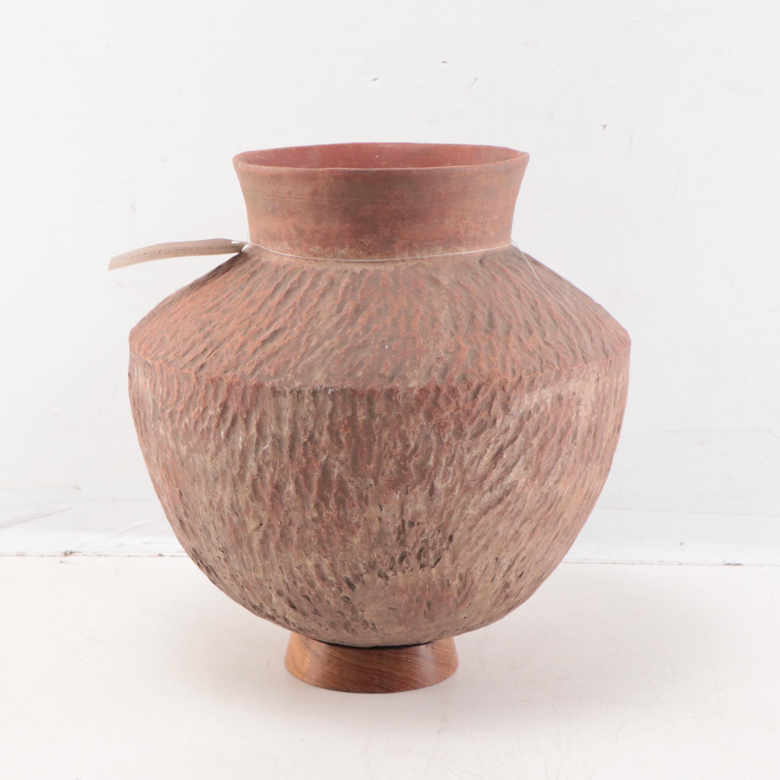 Vietnamese Dong Son Era Earthenware Round Bottom Storage Jar