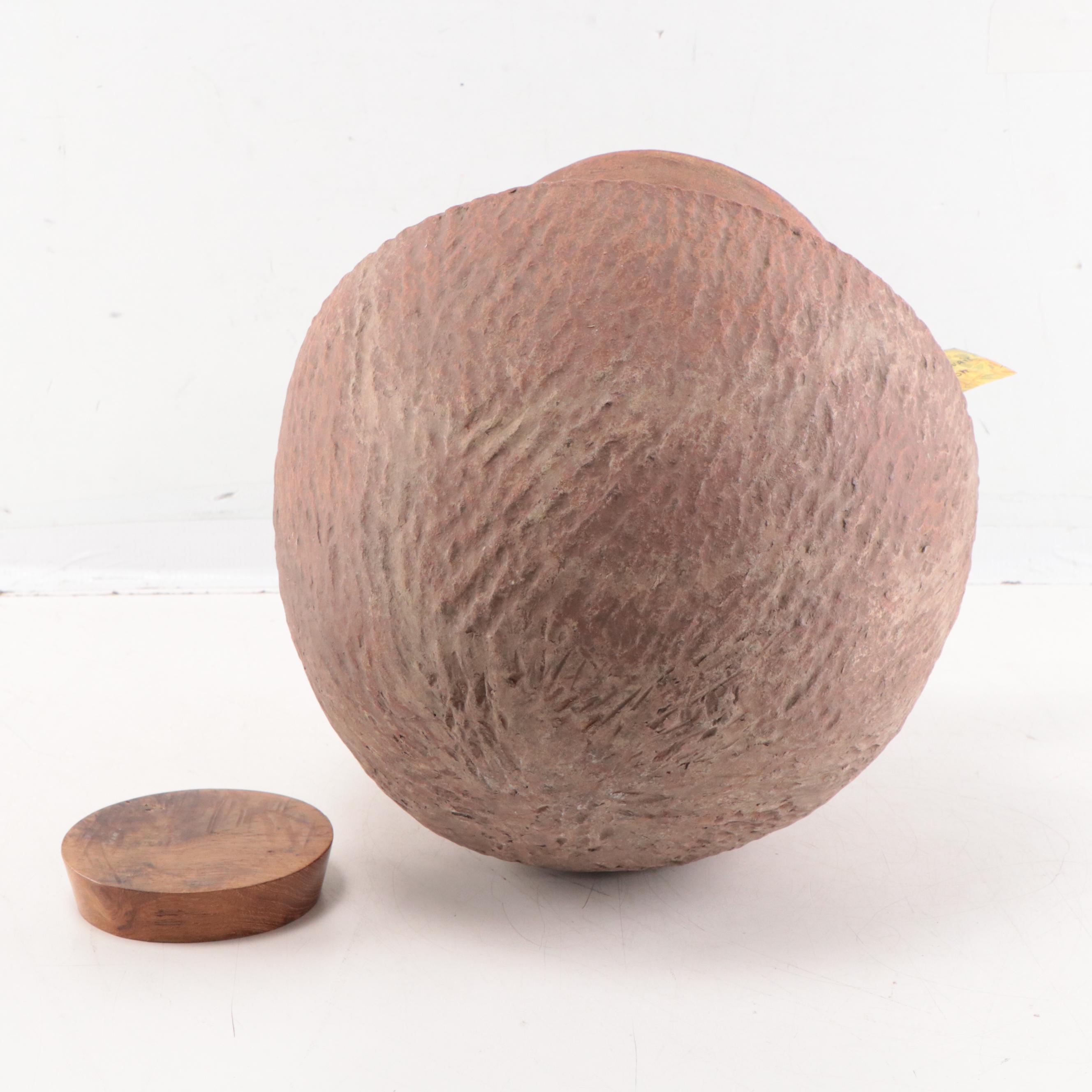 Vietnamese Dong Son Era Earthenware Round Bottom Storage Jar