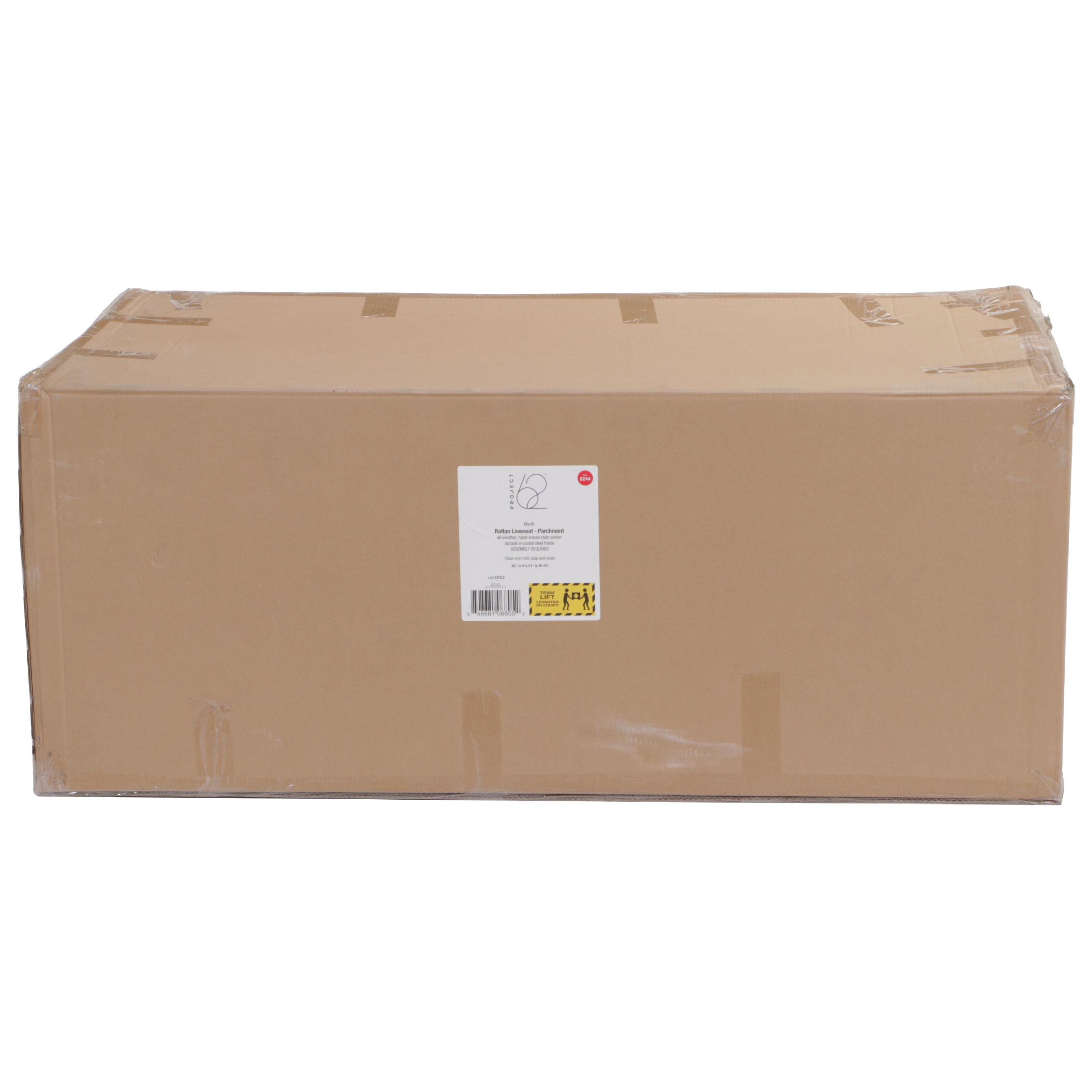 Project 62 Martii Rattan Patio Loveseat in Parchment