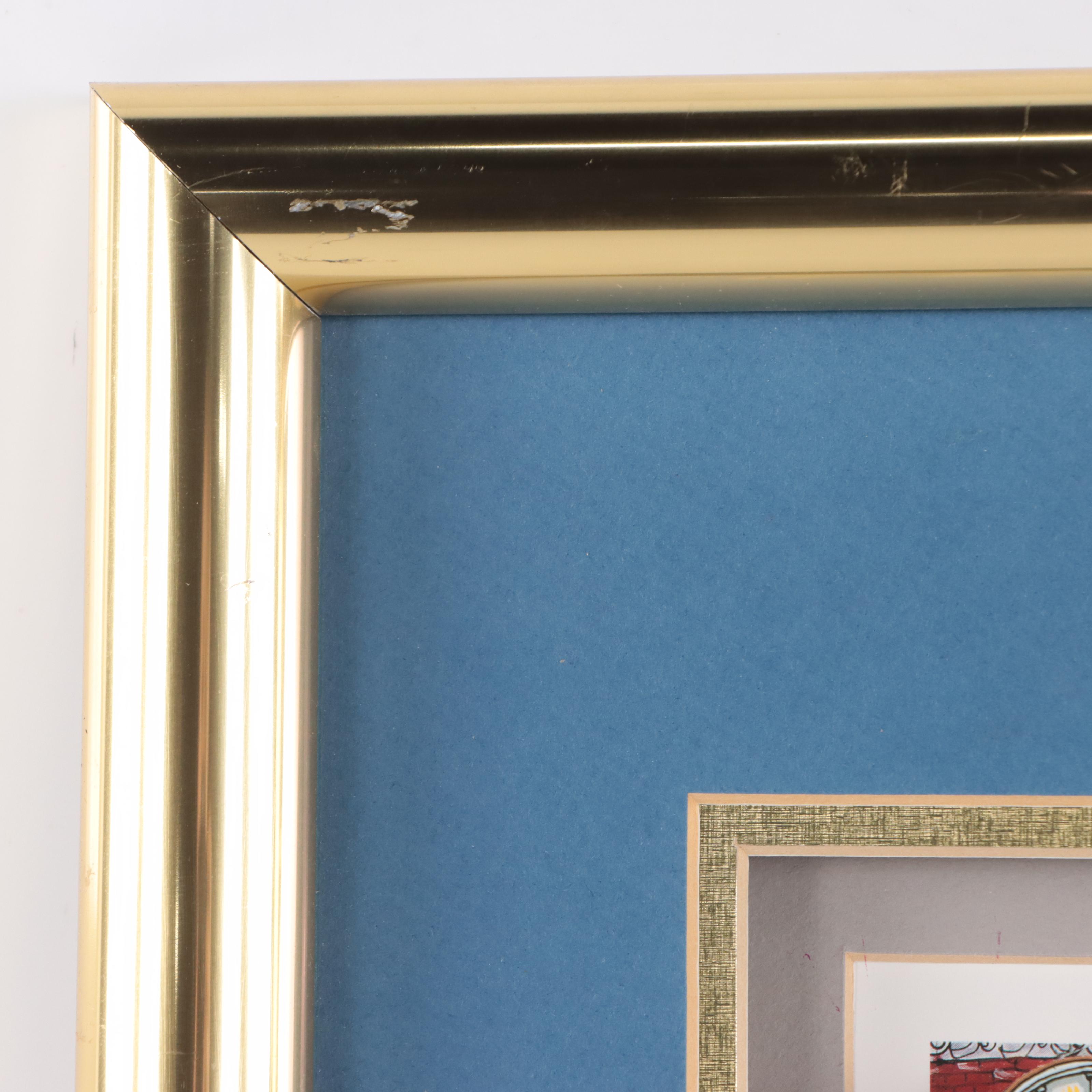 Charles Fazzino Dimensional Embellished Offset Lithograph "Hoops"