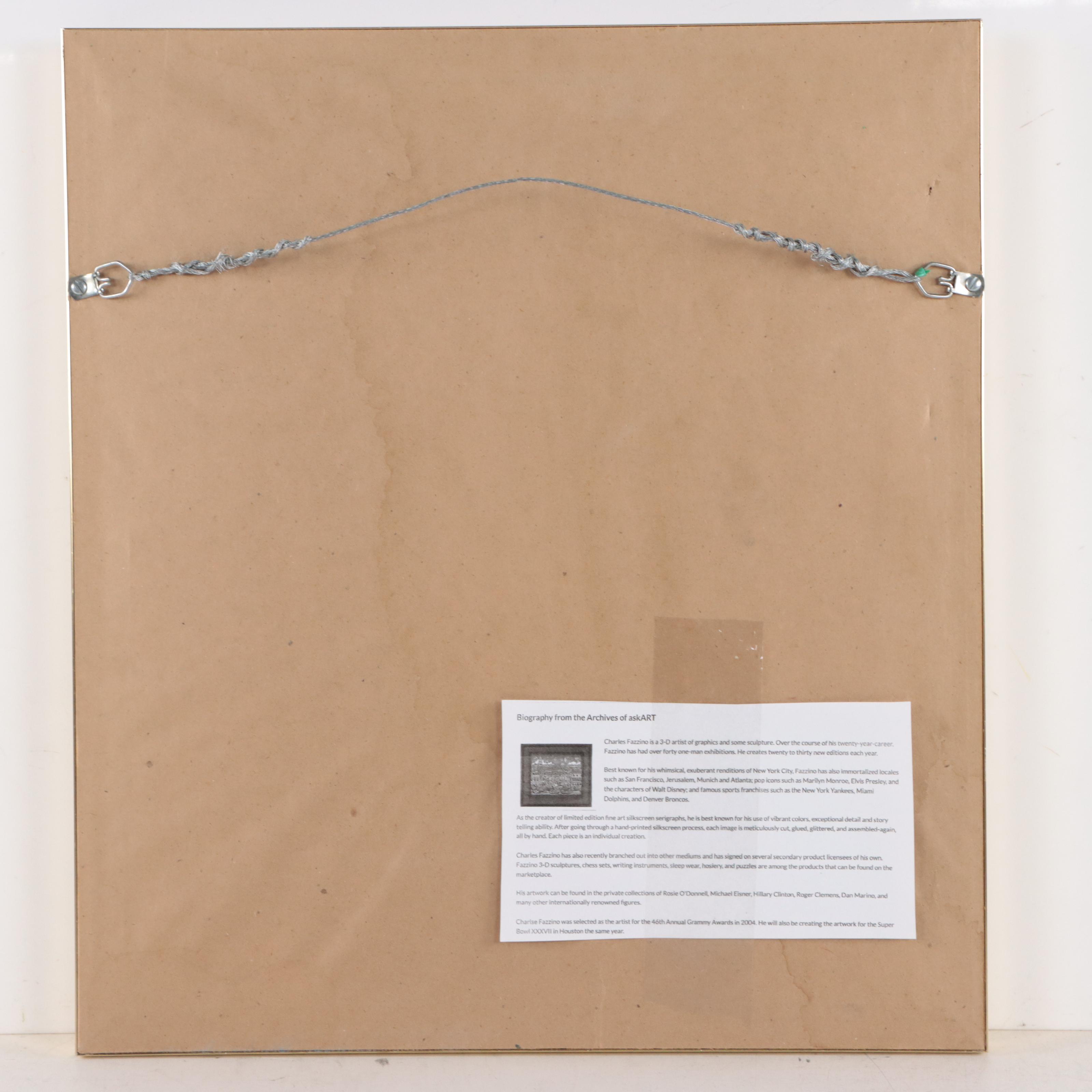 Charles Fazzino Dimensional Embellished Offset Lithograph "Hoops"