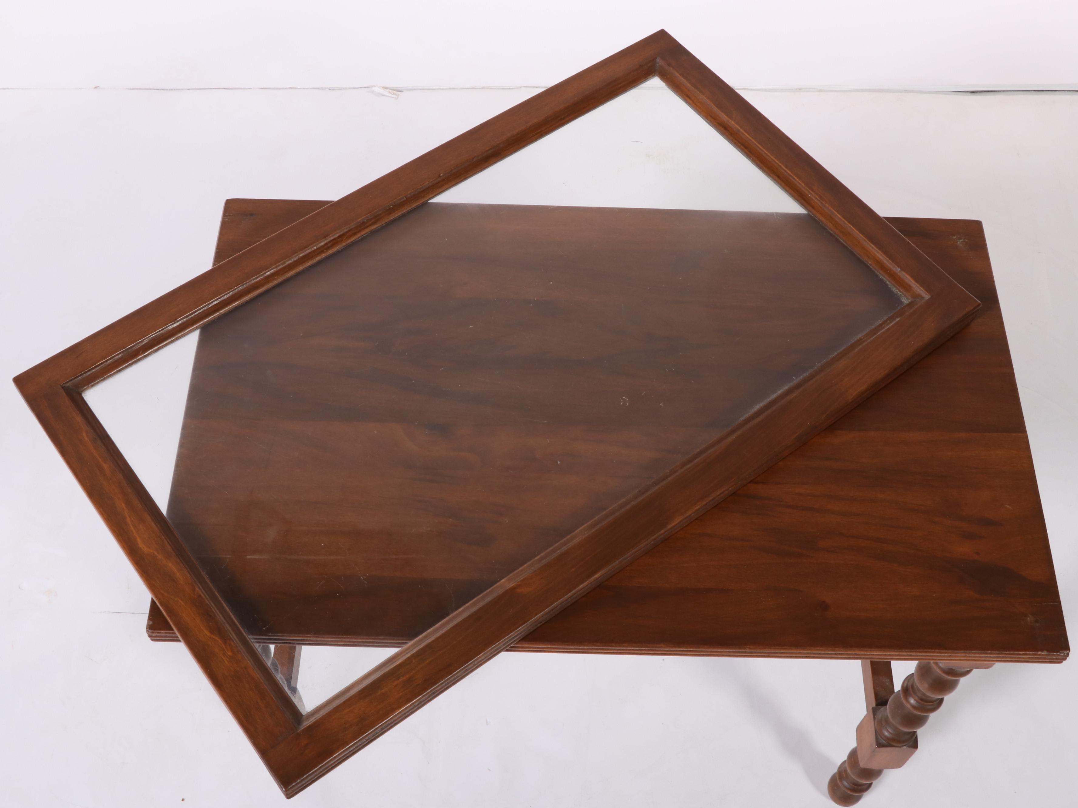 Colonial Style Tray-Top Side Table, 20th Century