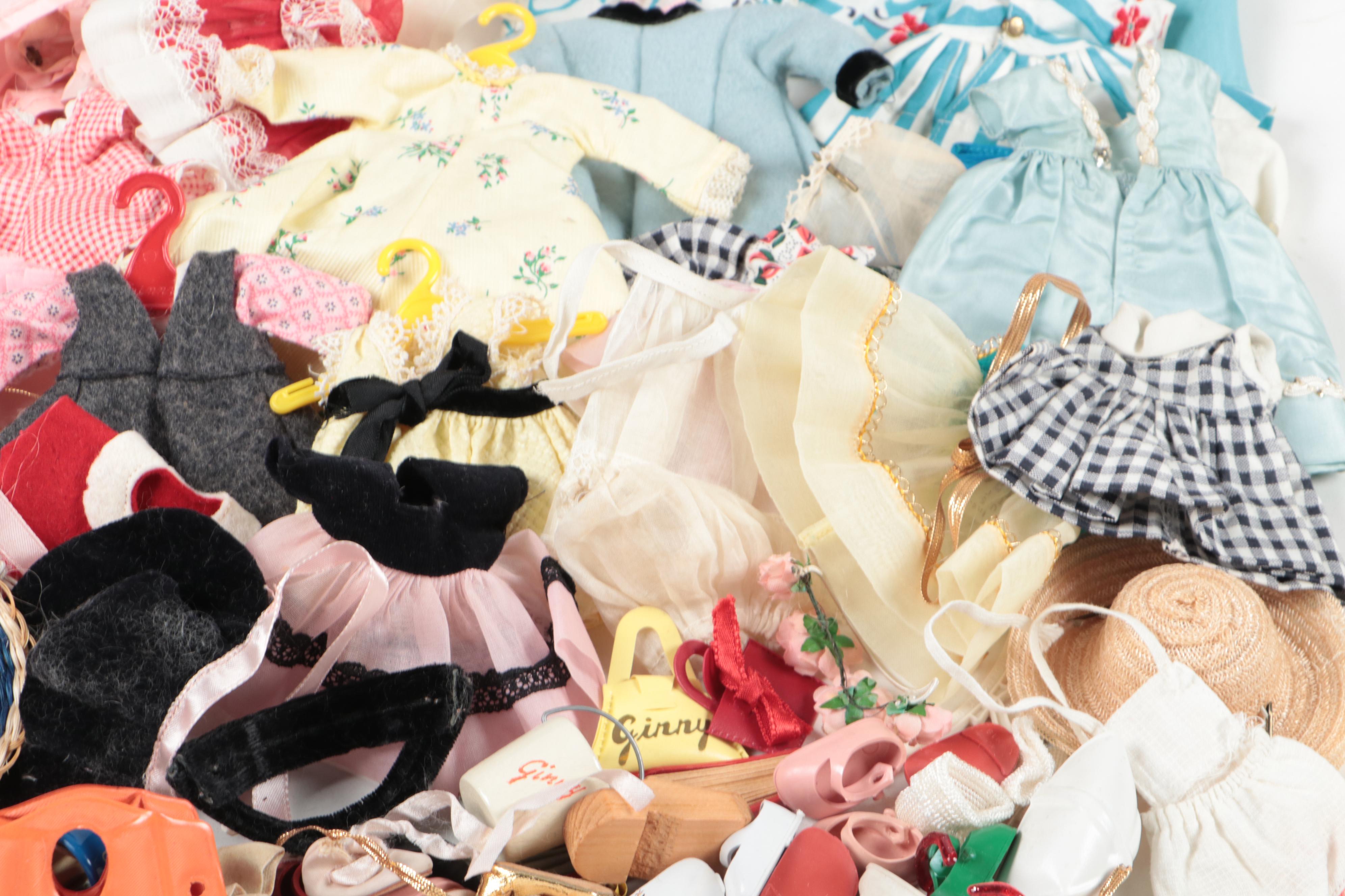 Vouge "Ginny" Walker Dolls with Clothing and Accessories, Mid-20th Century