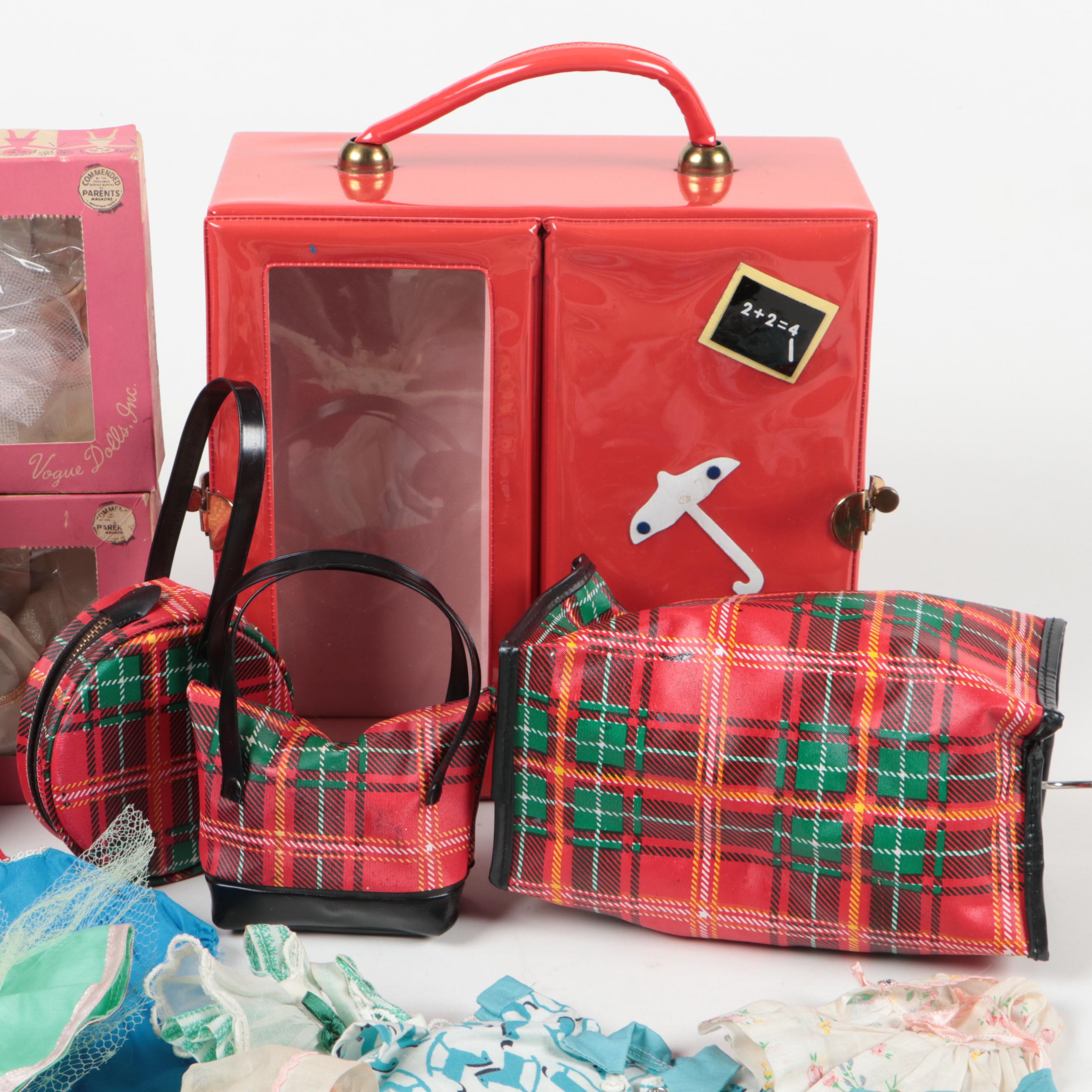 Vouge "Ginny" Walker Dolls with Clothing and Accessories, Mid-20th Century