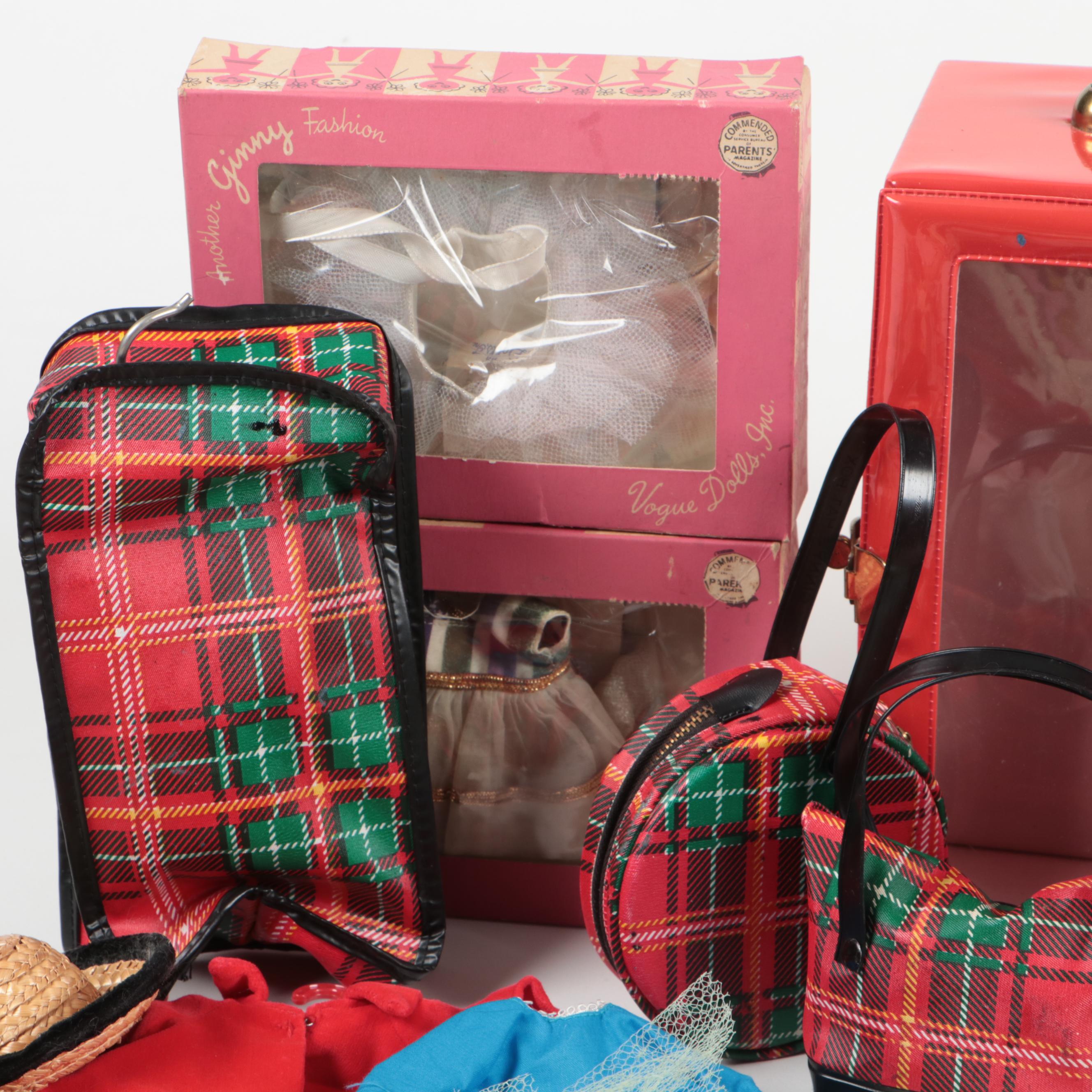 Vouge "Ginny" Walker Dolls with Clothing and Accessories, Mid-20th Century