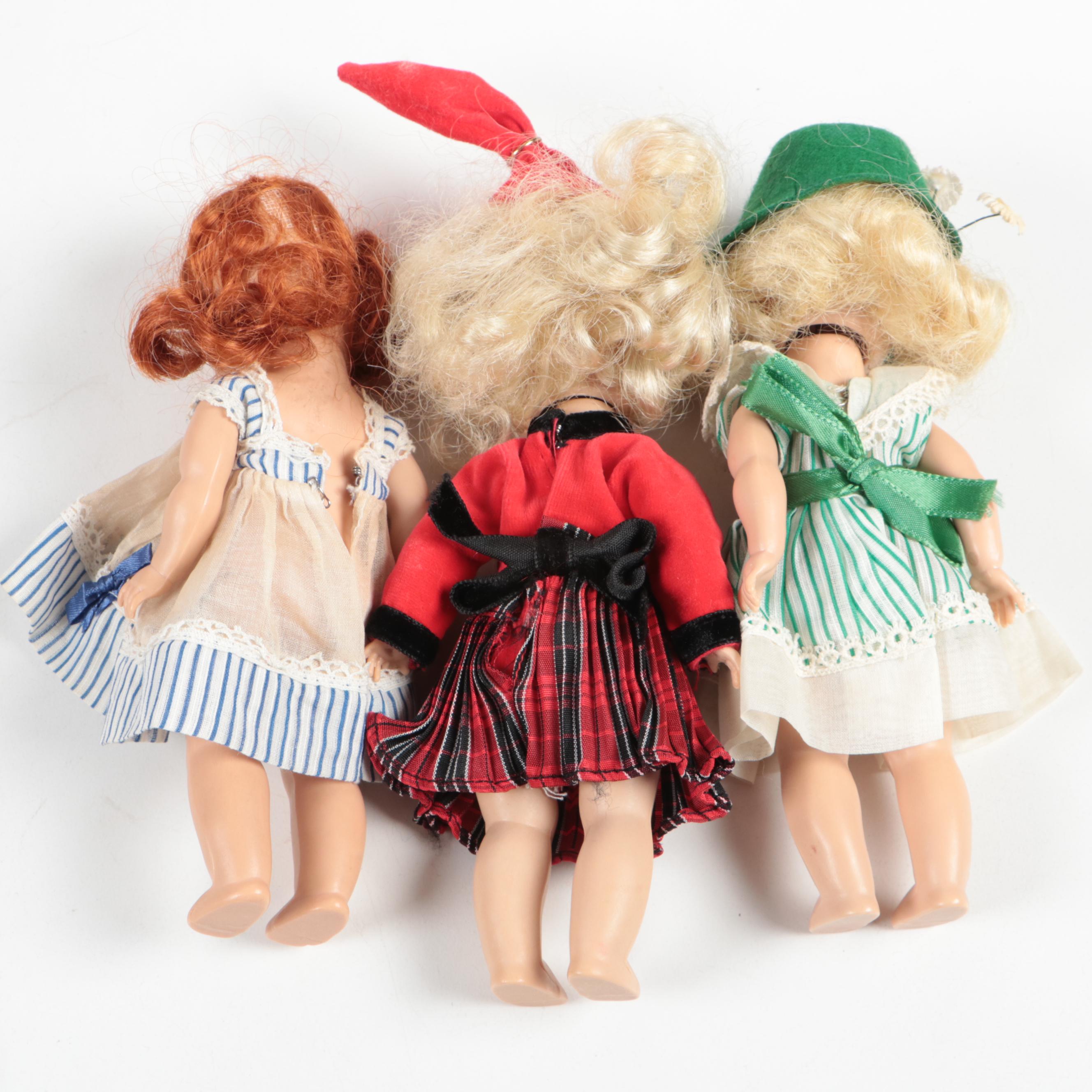 Vouge "Ginny" Walker Dolls with Clothing and Accessories, Mid-20th Century