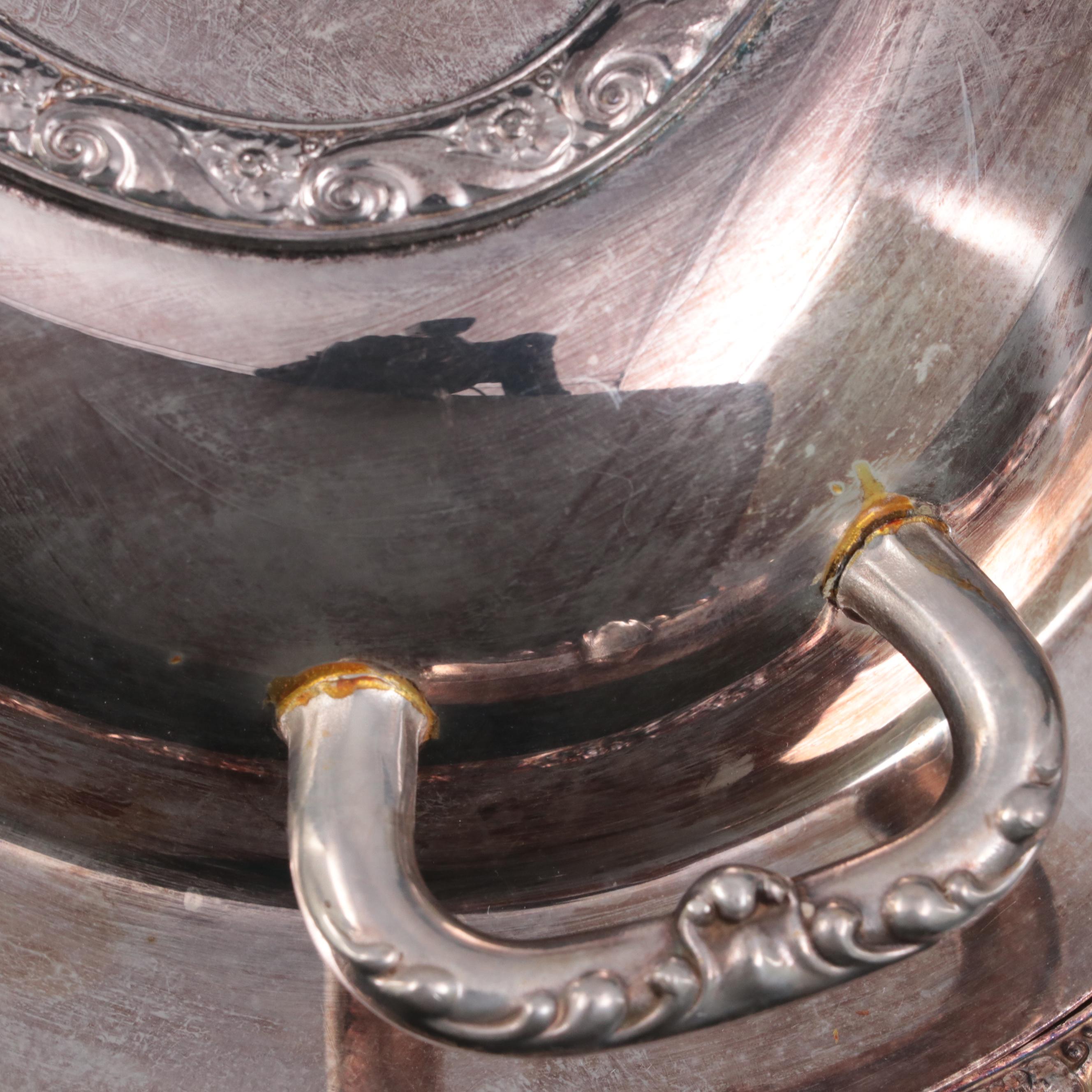 Oneida "Queen Bess II" and Other Silver Plate Serving Pieces and Tableware