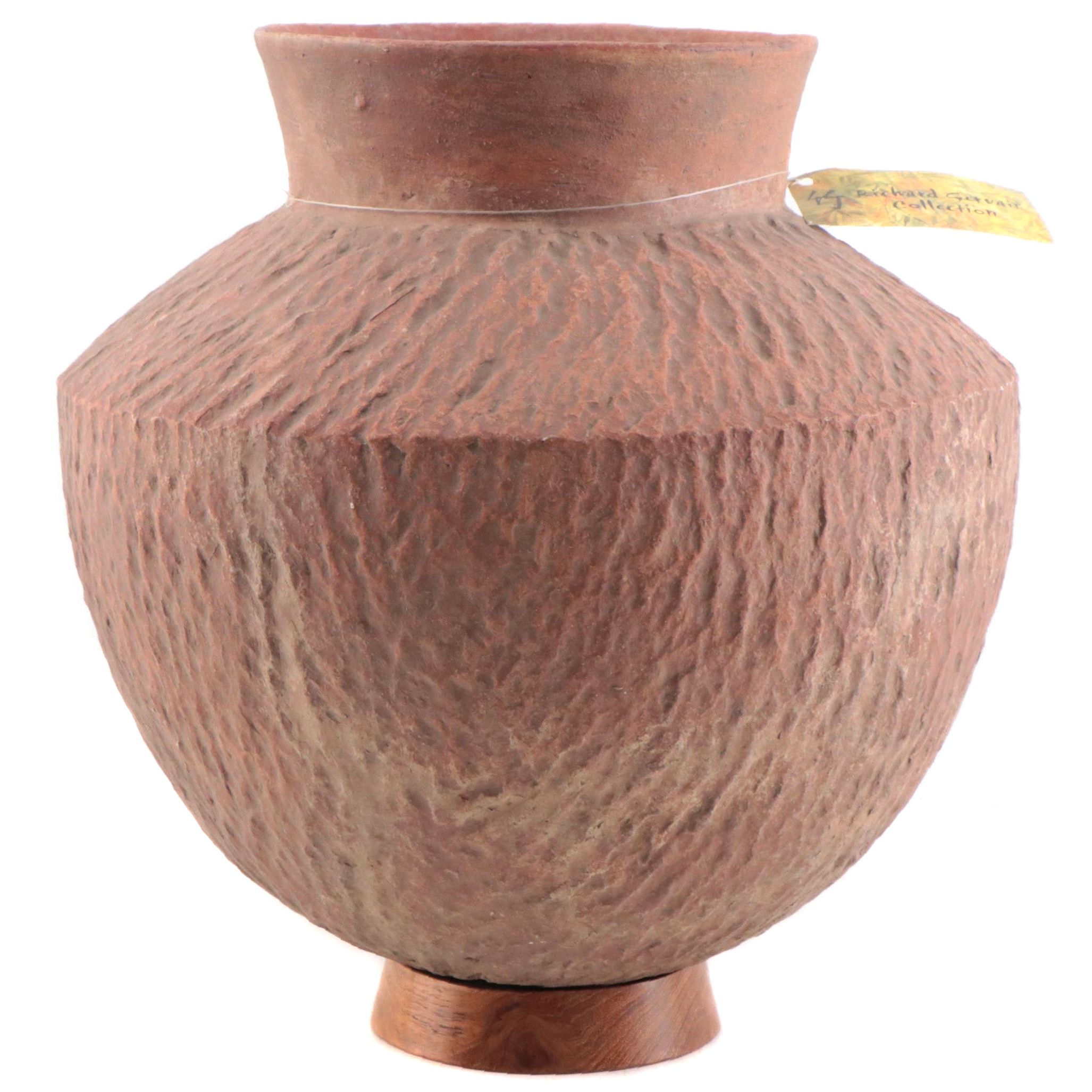 Vietnamese Dong Son Era Earthenware Round Bottom Storage Jar
