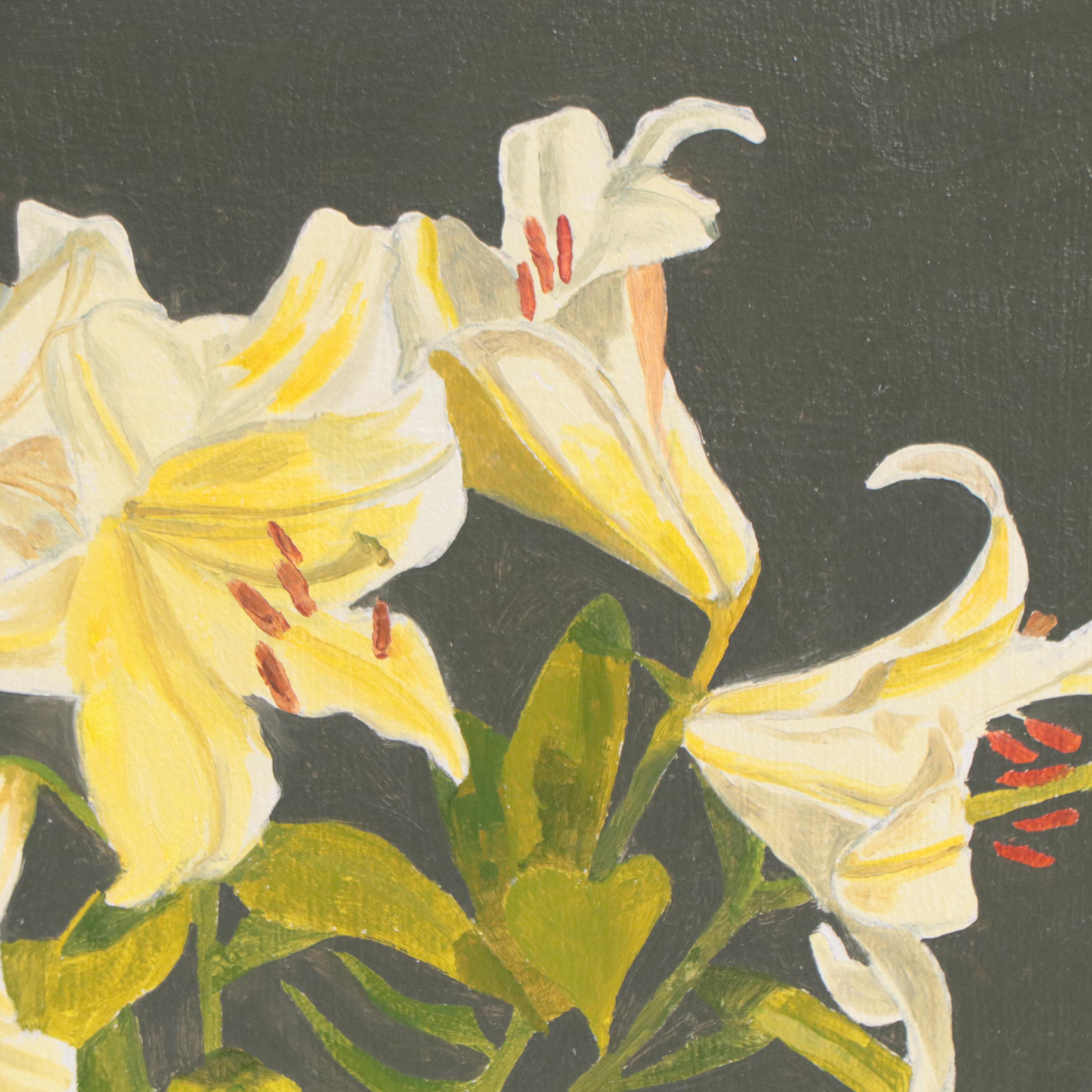 Peter Lentini Oil Painting of Floral Still Life "Tapeto Magico"