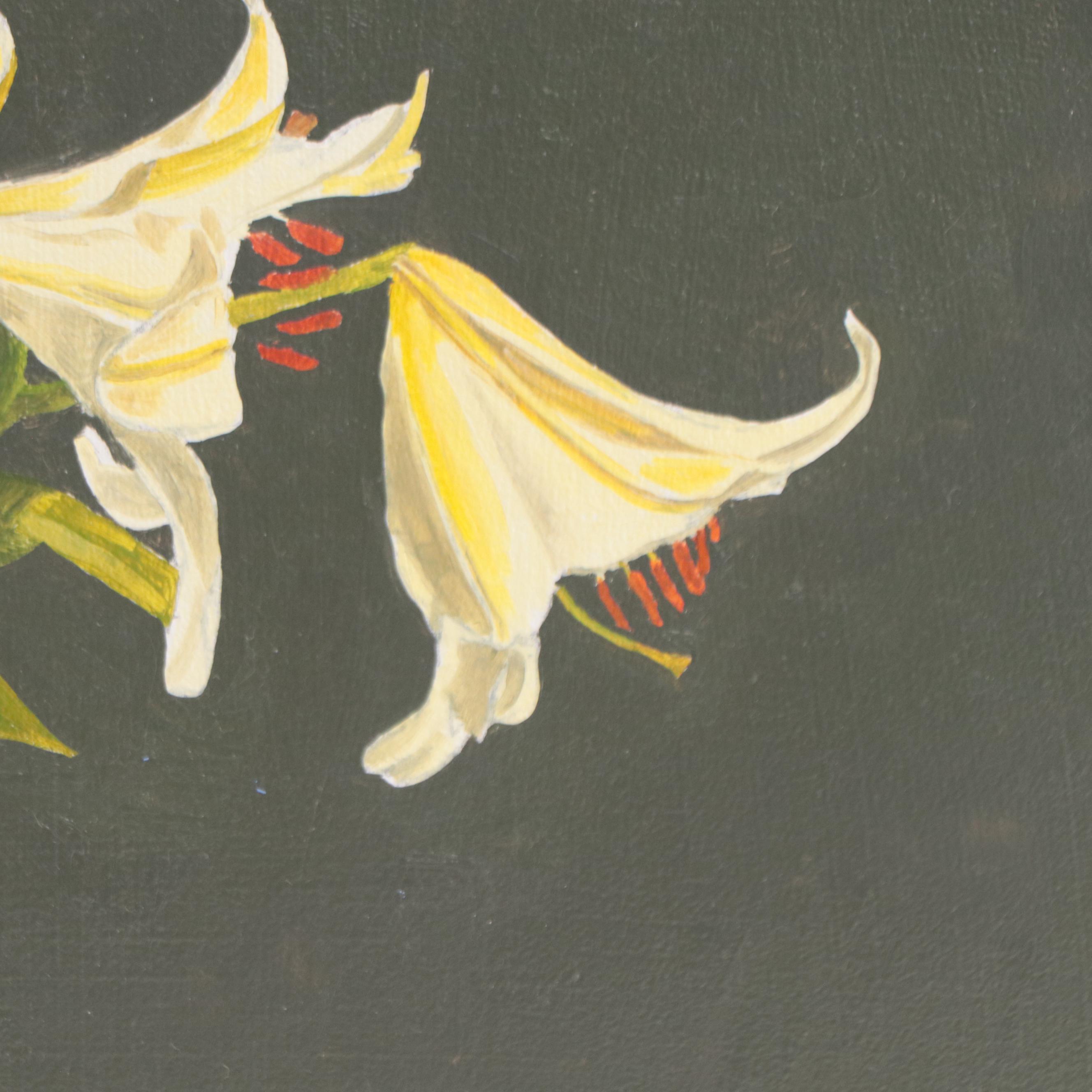 Peter Lentini Oil Painting of Floral Still Life "Tapeto Magico"