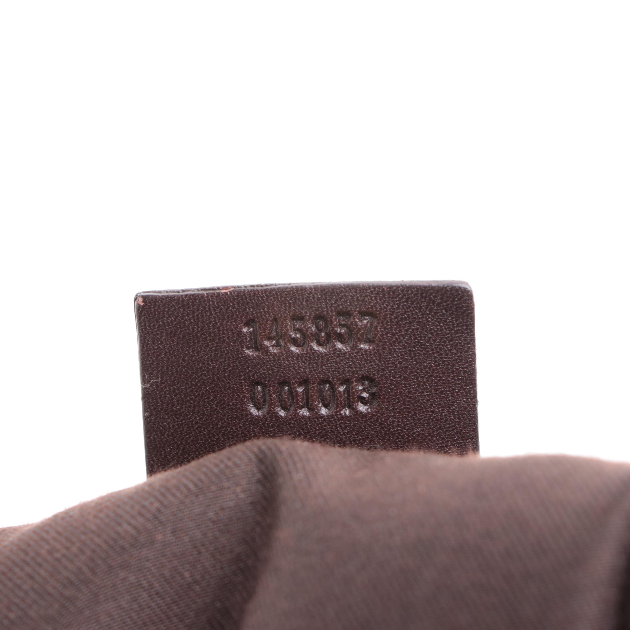 Gucci Crossbody Bag in GG Canvas and Perforated Leather