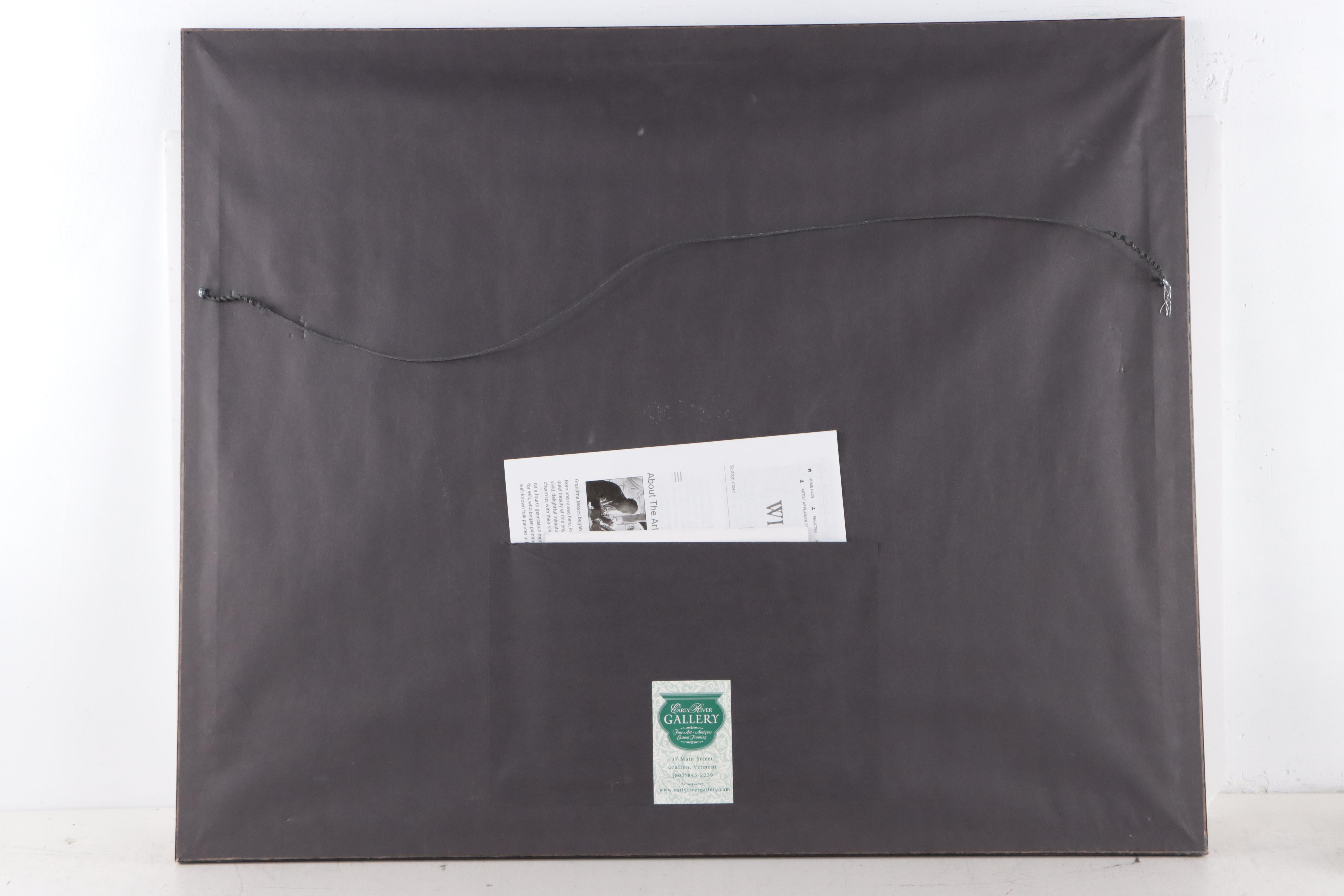 Will Moses Folk Art Serigraph "Moon Glow"