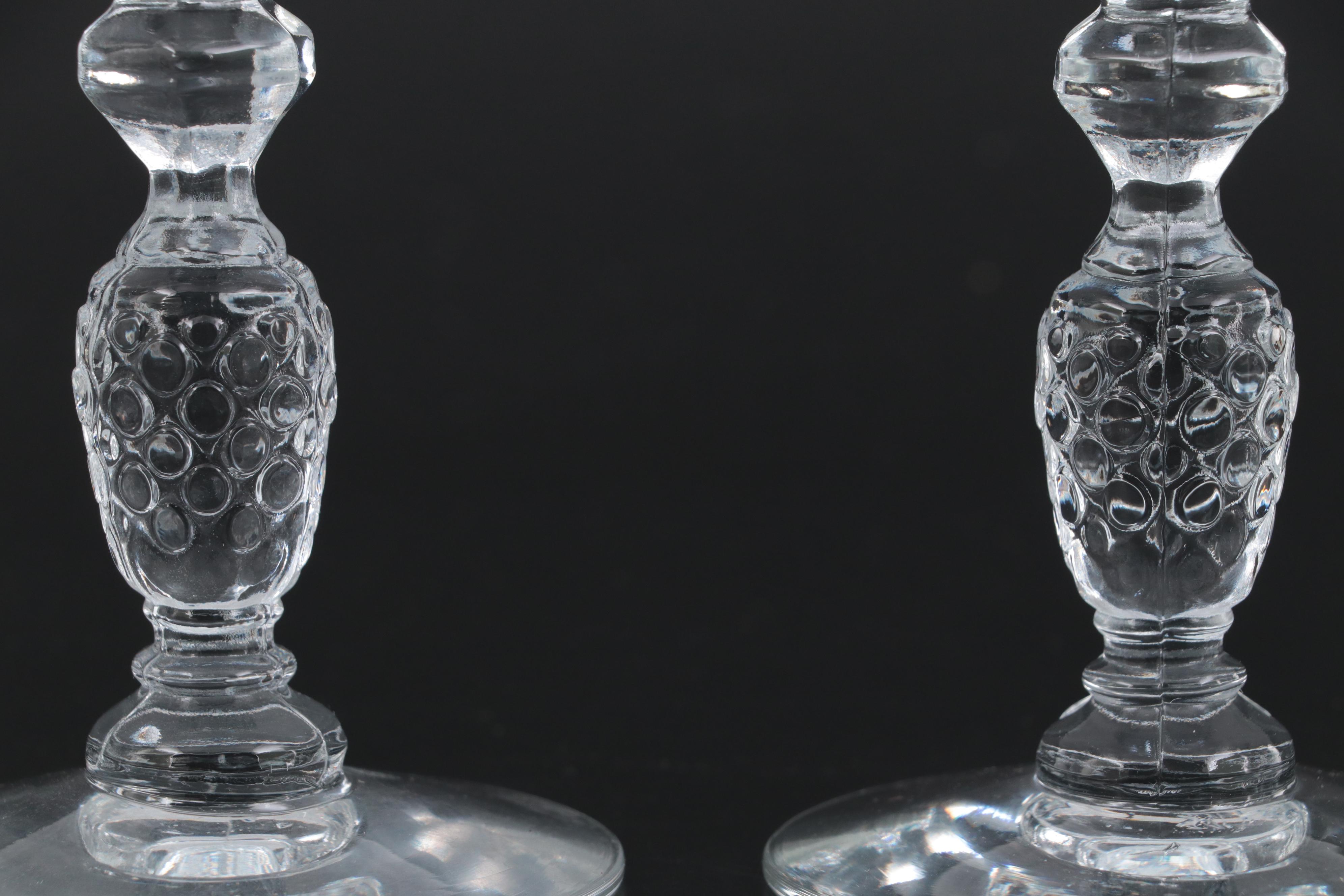 Etched Glass Wine Goblets