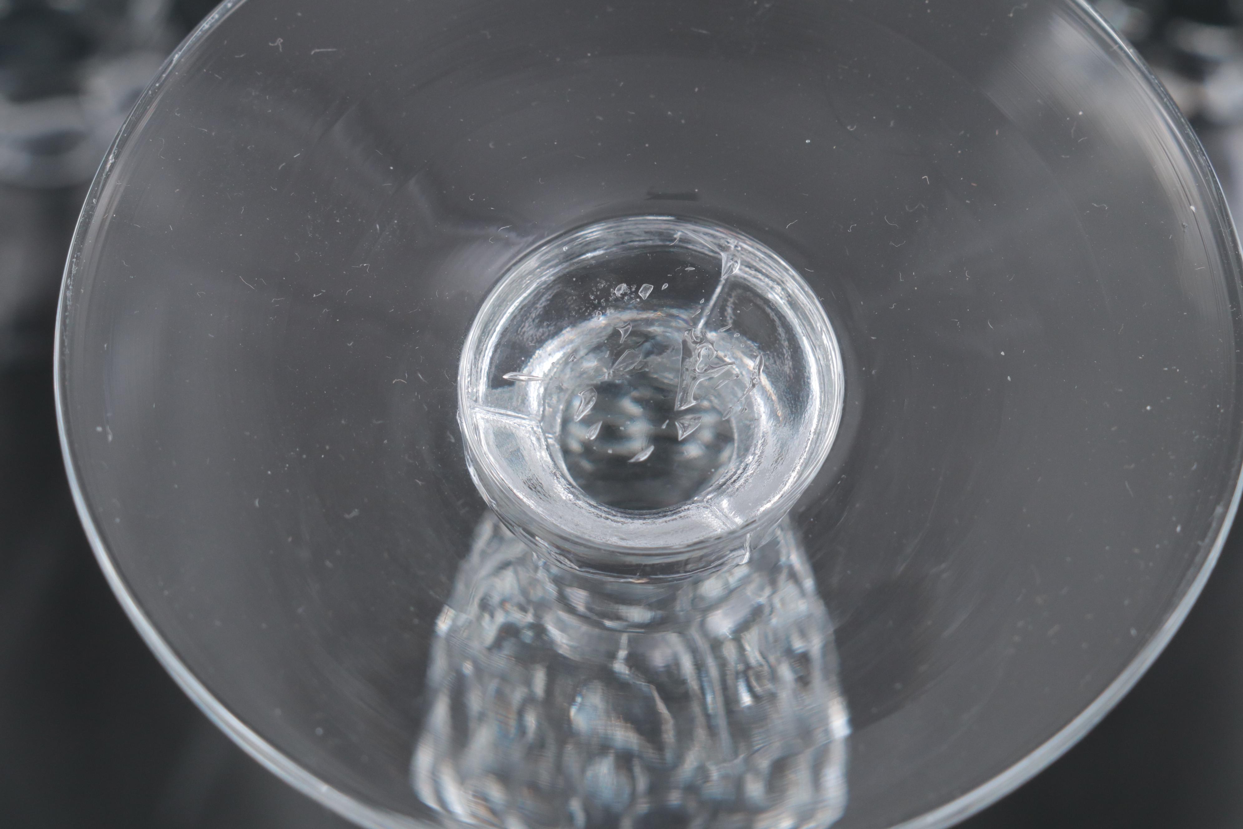 Etched Glass Wine Goblets