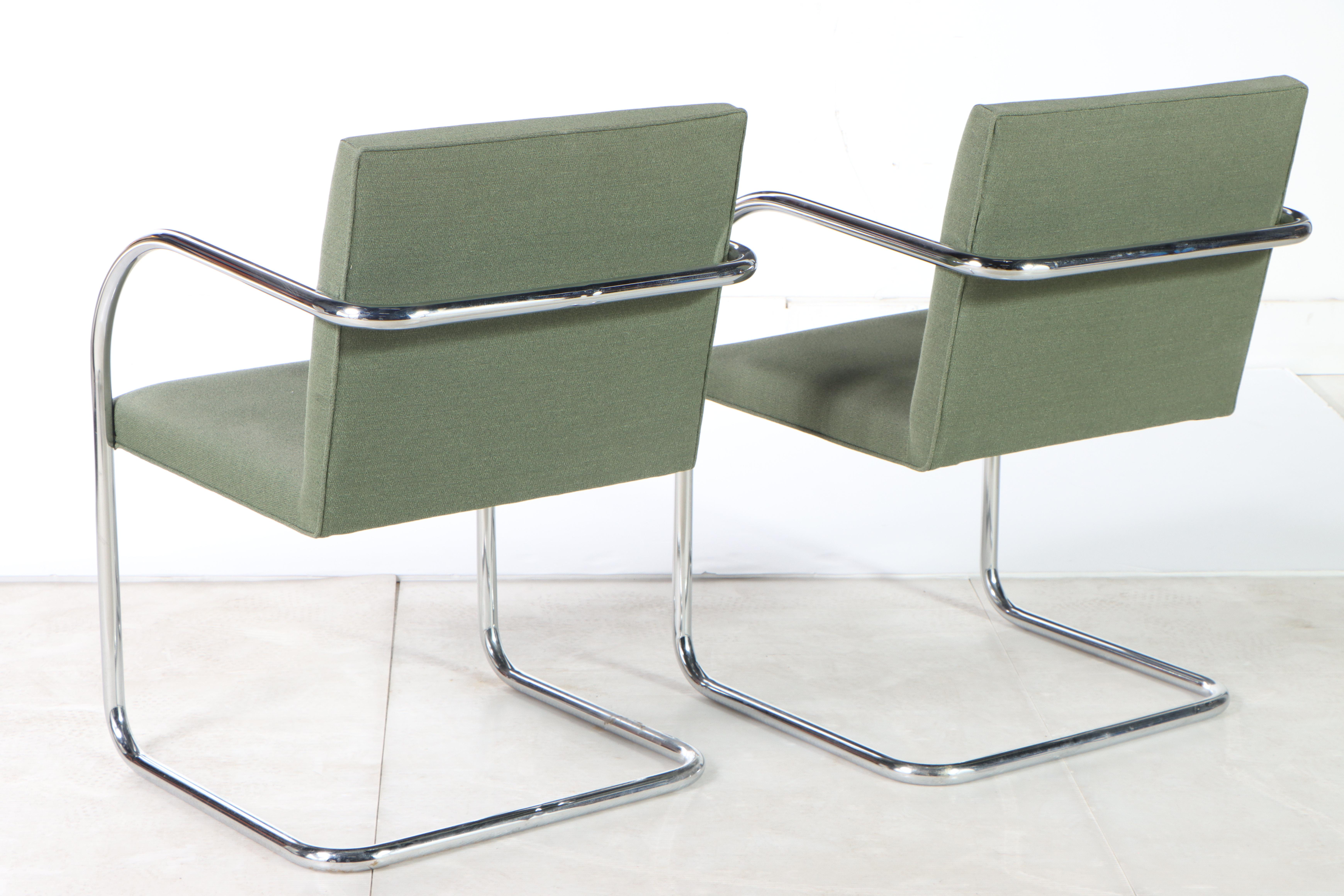 Pair of Gordon International Upholstered Cantilever Armchairs, Mid-Late 20th C