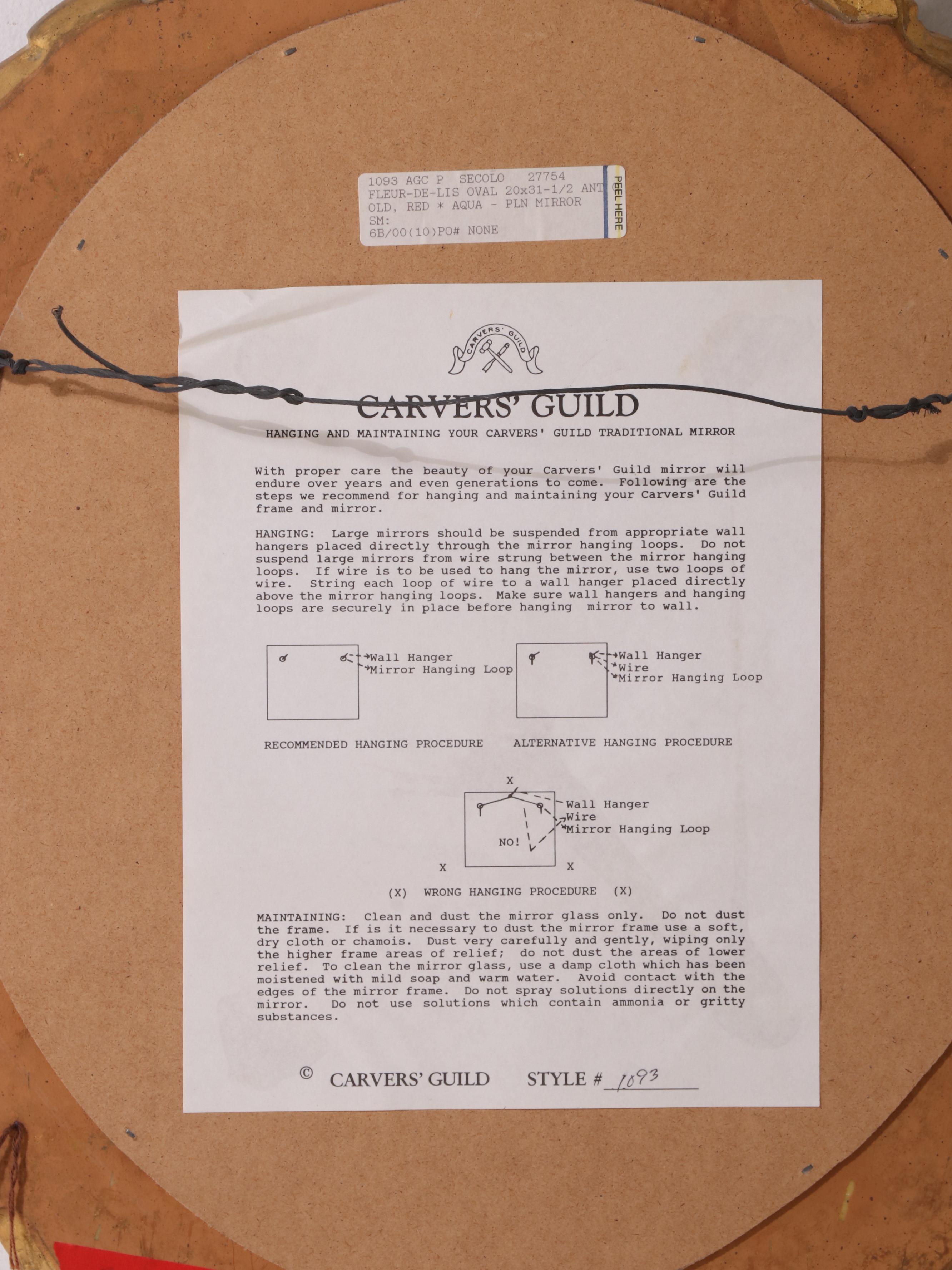 Carol Canner for Carvers' Guild Neoclassical Style Painted & Parcel-Gilt Mirror