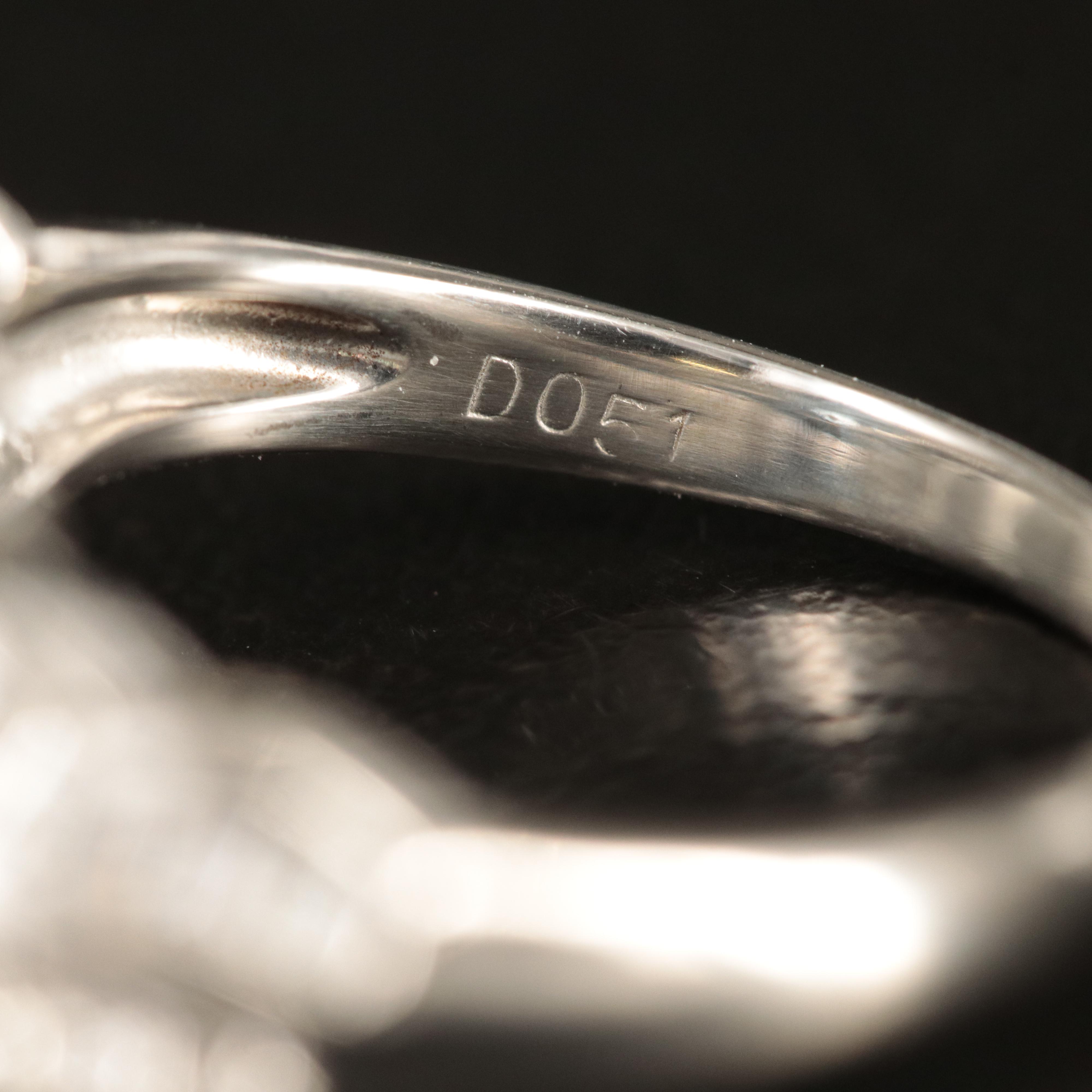 Platinum 3.16 CT Unheated Thai Sapphire and Diamond Ring with GIA Report