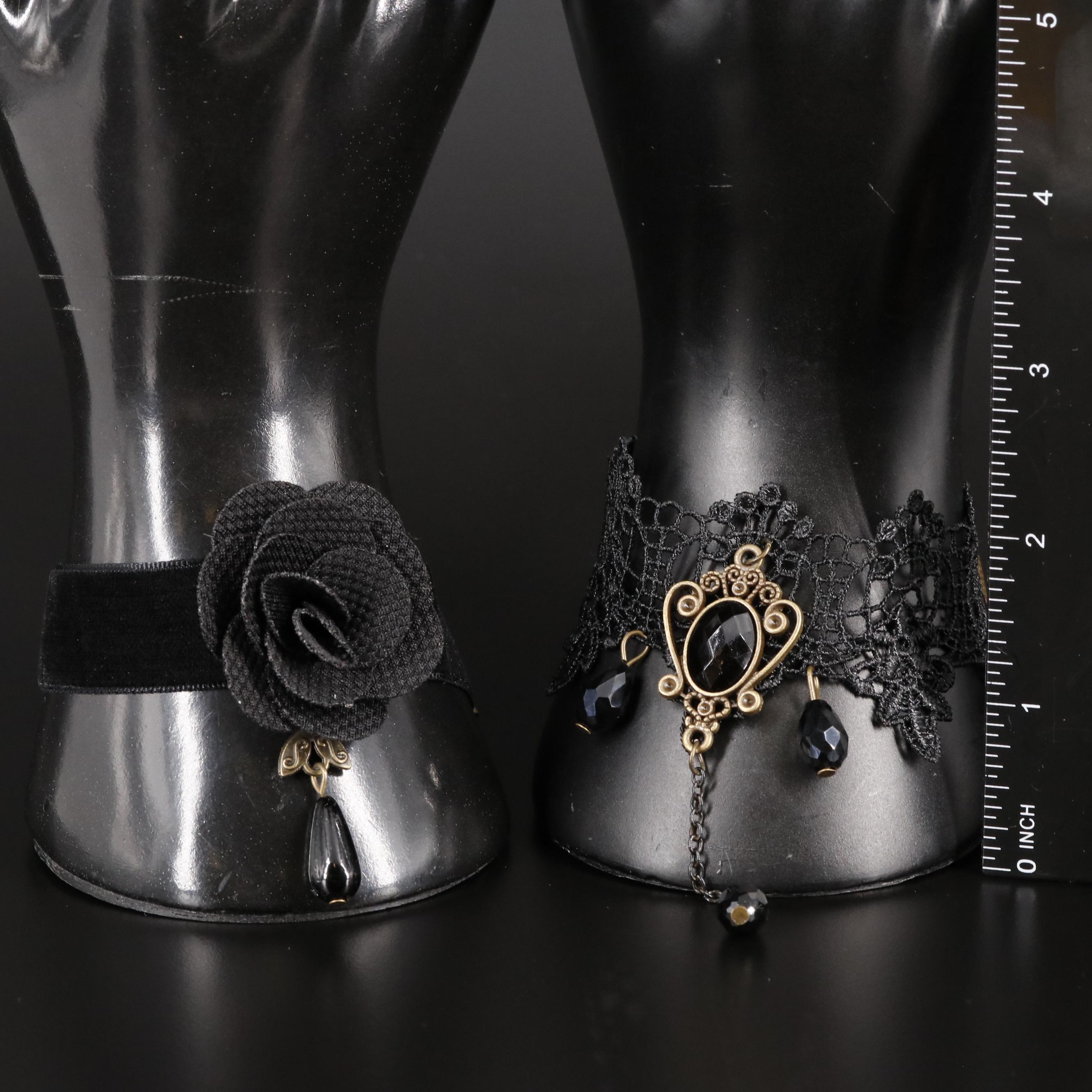 Crochet and Velvet Bracelets Duo