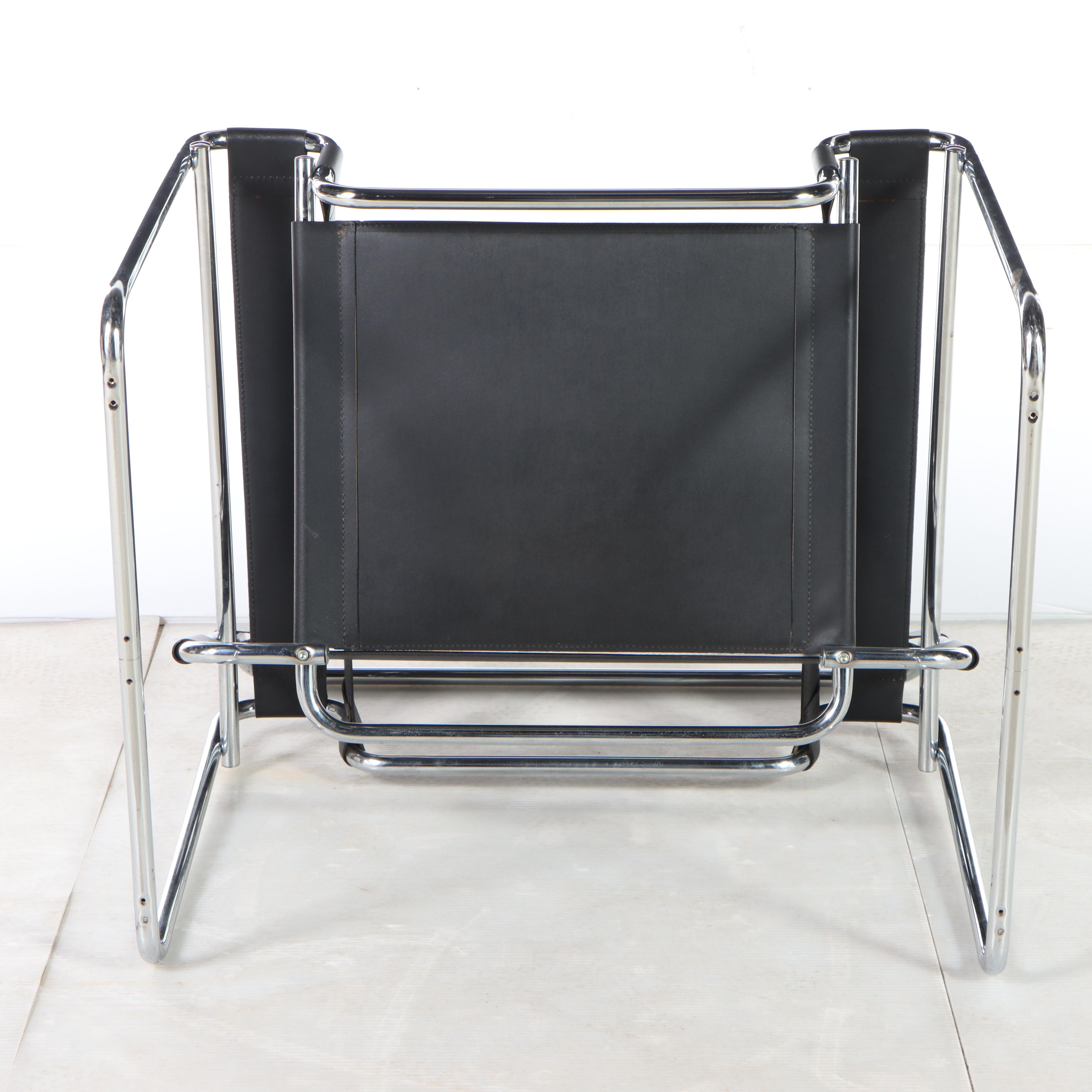 Wassily Chair in Chrome and Leather After a Design by Marcel Breuer