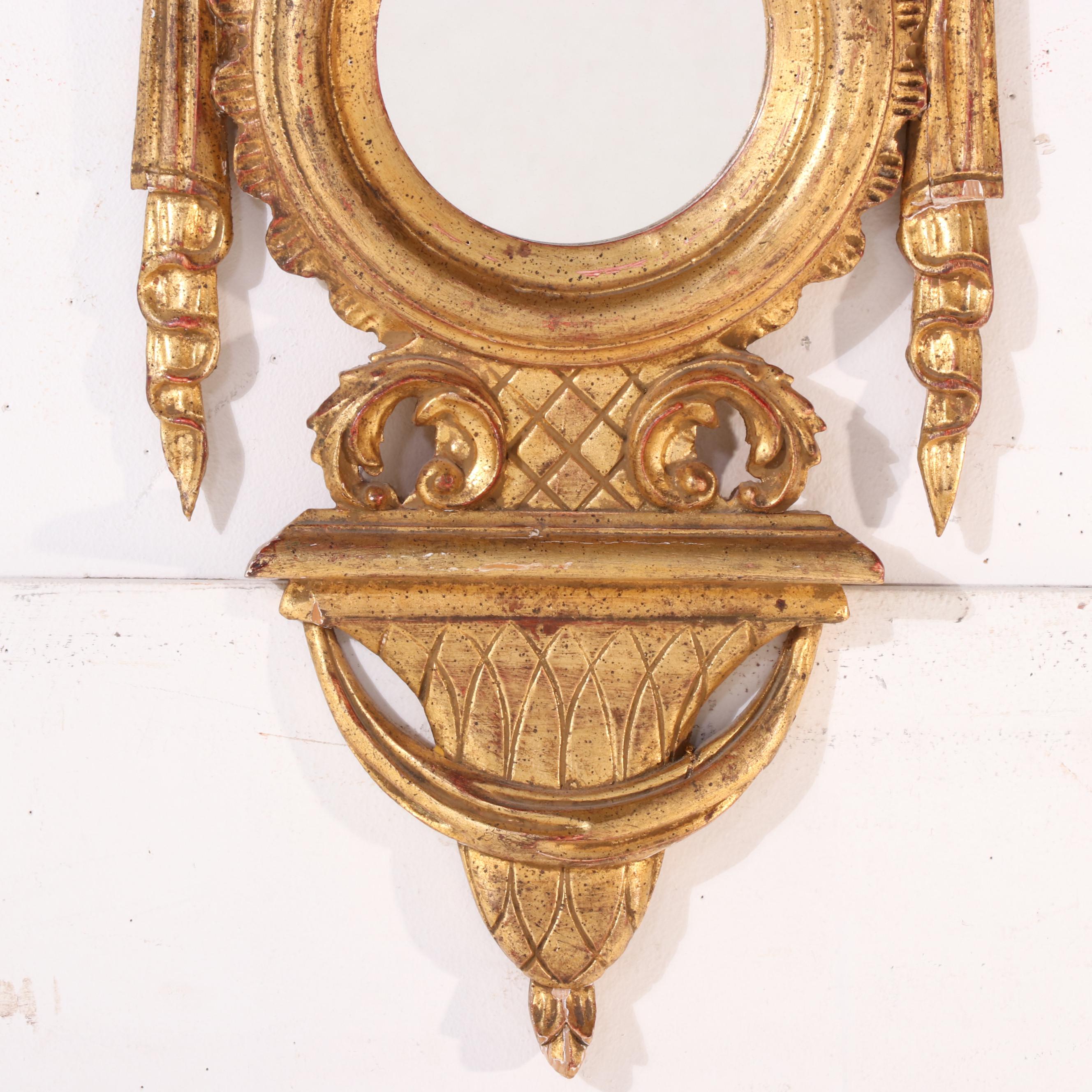 Italian Neoclassical Style Giltwood and Composition Mirror, Late 20th Century