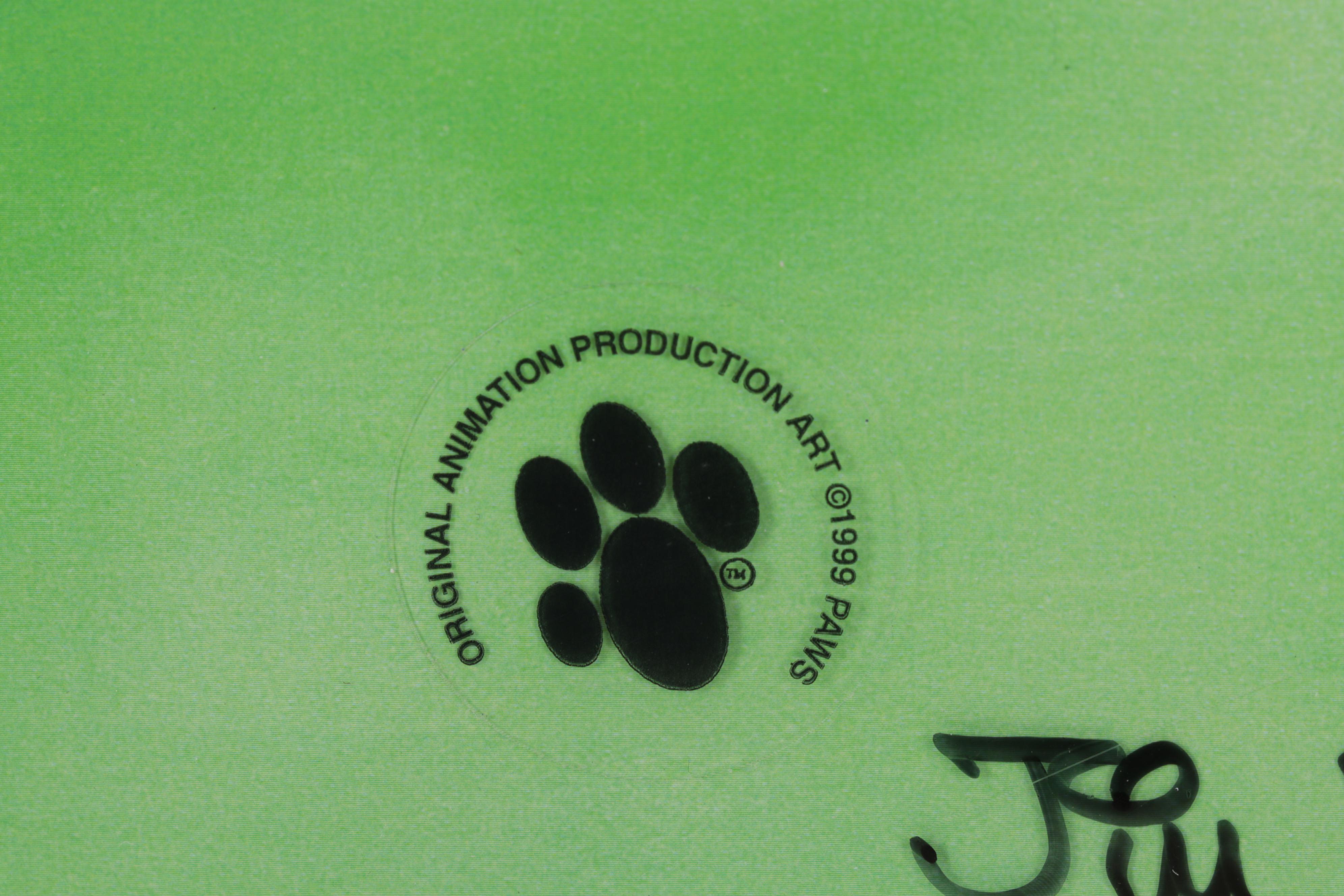 Jim Davis Signed "Garfield and Friends" Sericel and Production Drawing, 1999