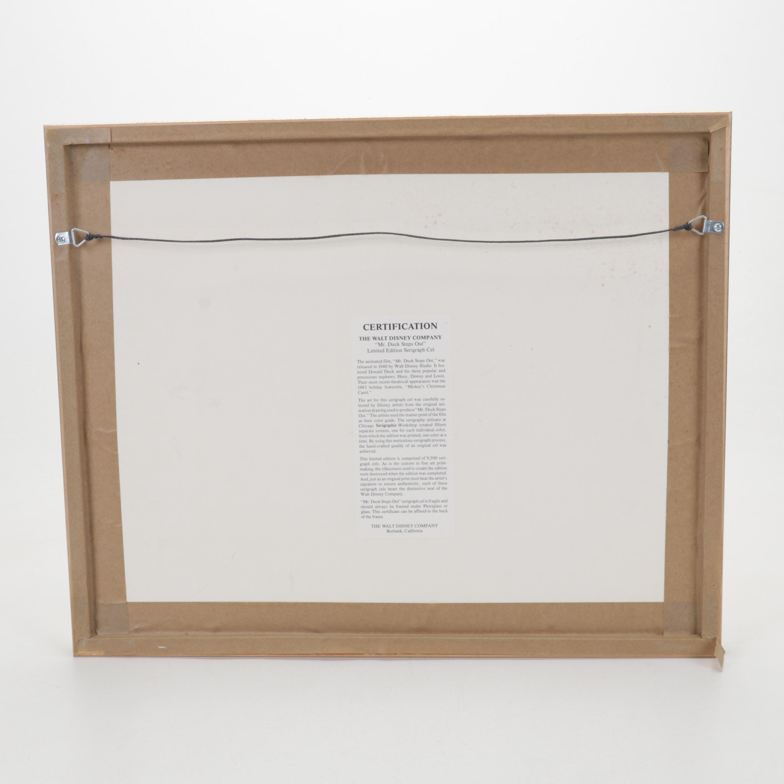 Walt Disney Company "Mr. Duck Steps Out" Animation Sericel, Circa 1990