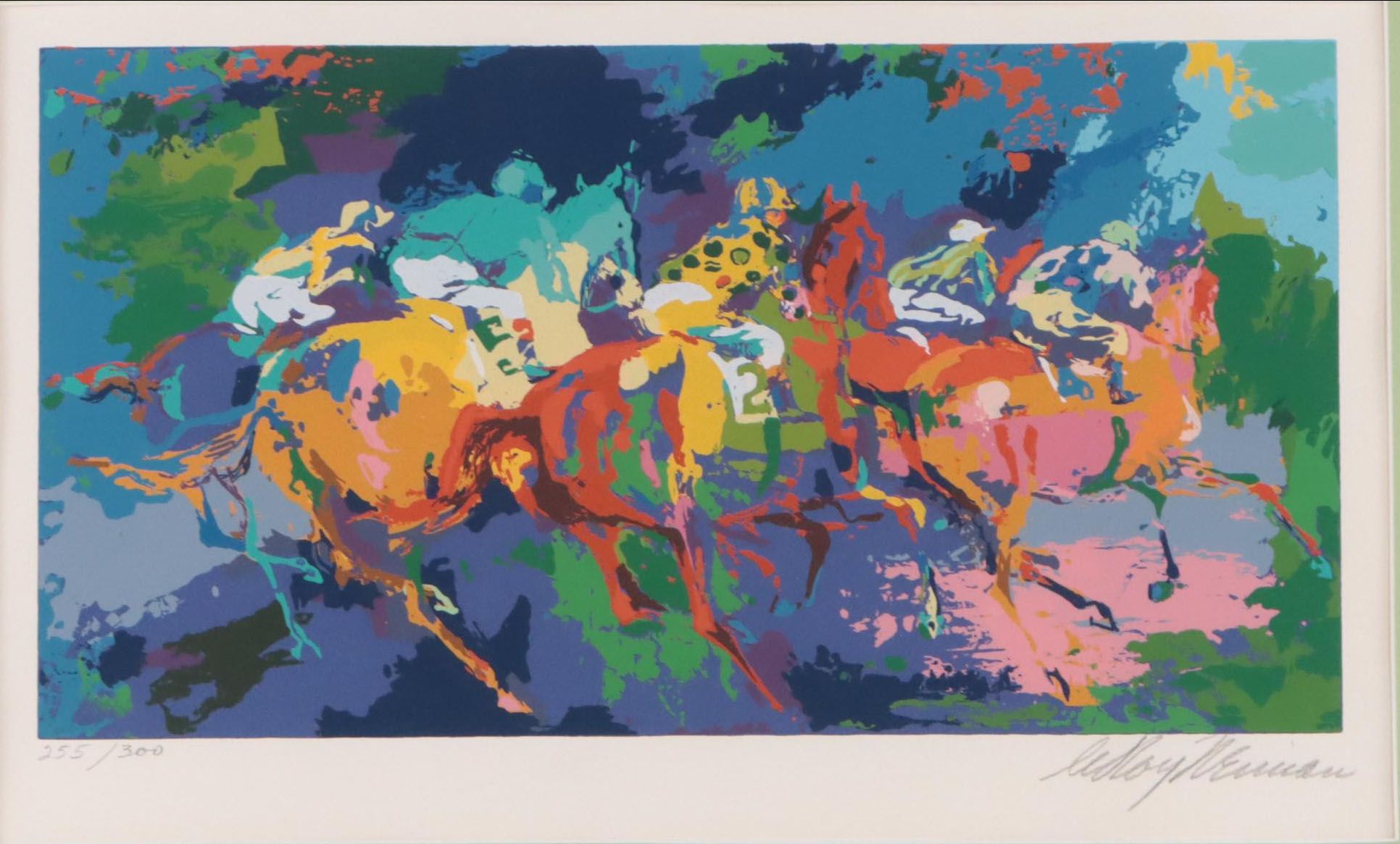 LeRoy Neiman Serigraph "The Race," 1972