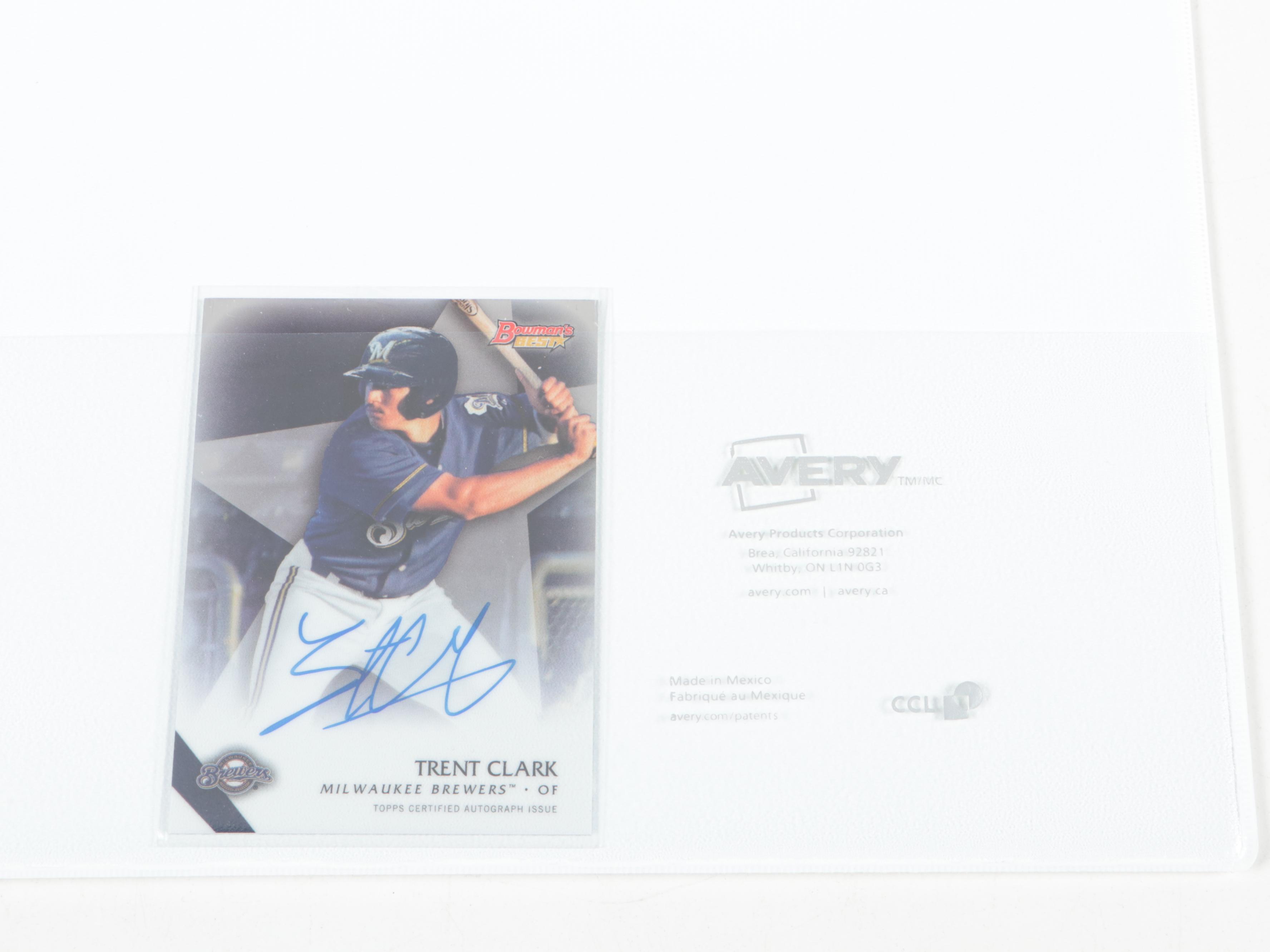 Bowman, Other Signed Baseball Cards with Chavis, Marte and More, 2010s–2020s