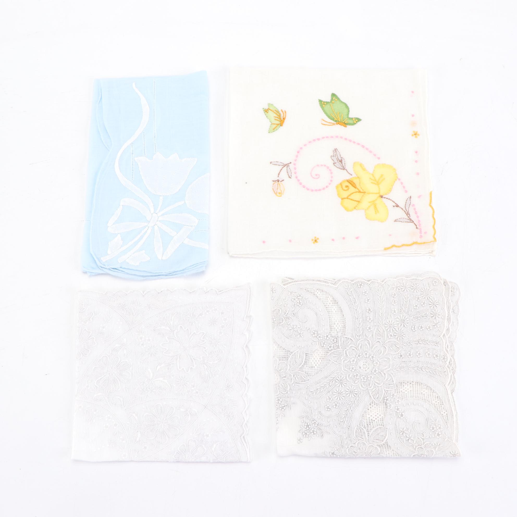 Assorted Handkerchiefs and Scarves by Ellen Tracy, Leonardi, and Others