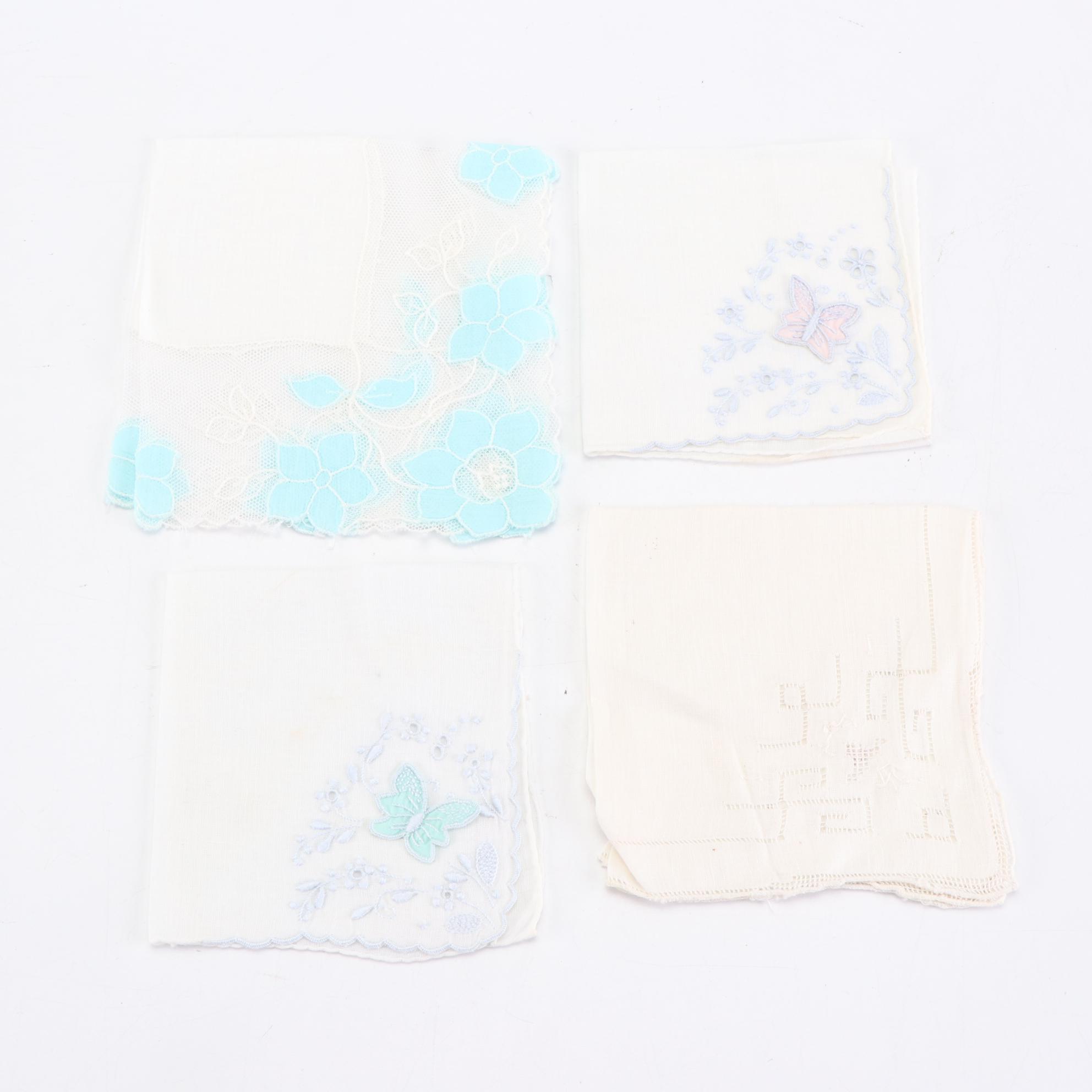 Assorted Handkerchiefs and Scarves by Ellen Tracy, Leonardi, and Others