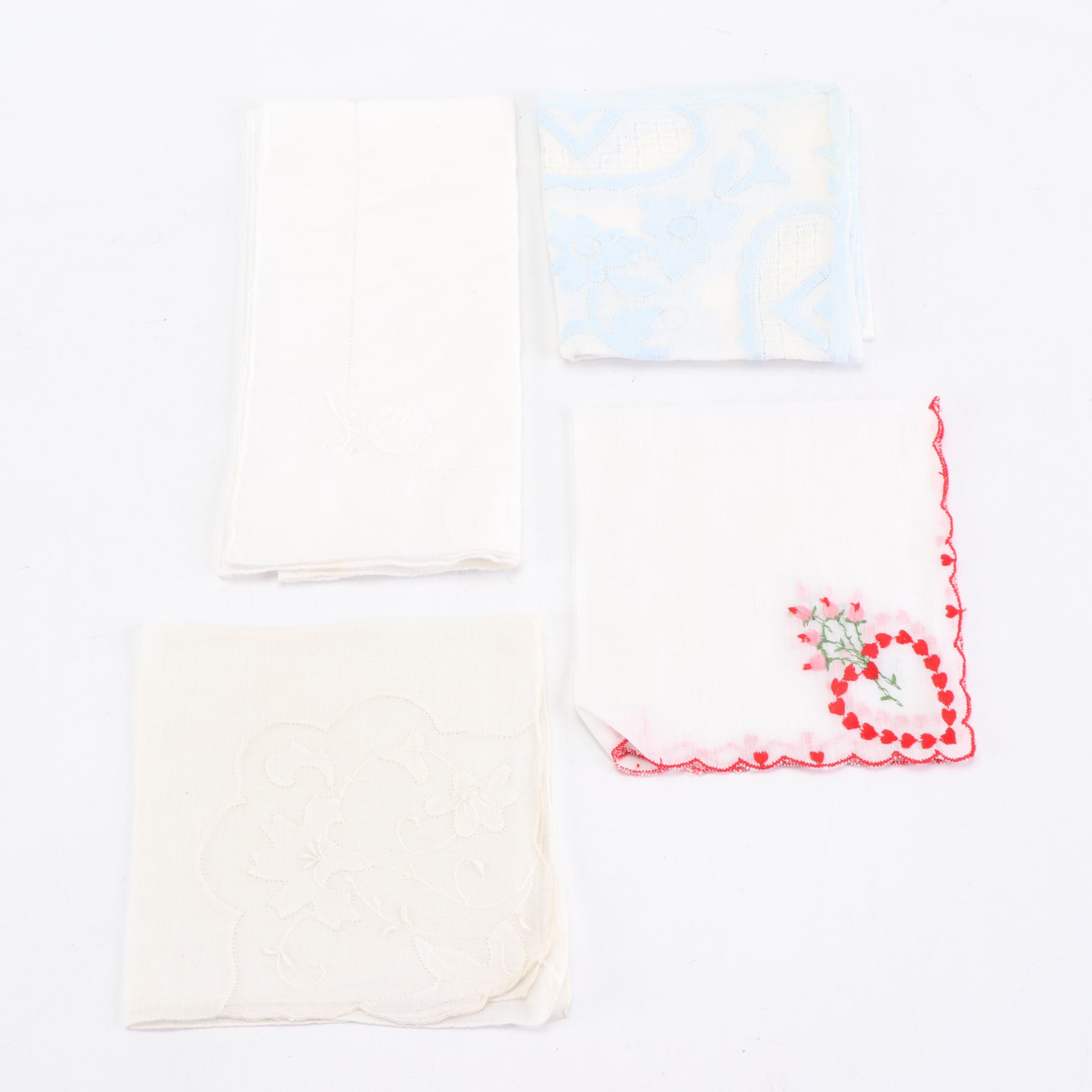 Assorted Handkerchiefs and Scarves by Ellen Tracy, Leonardi, and Others