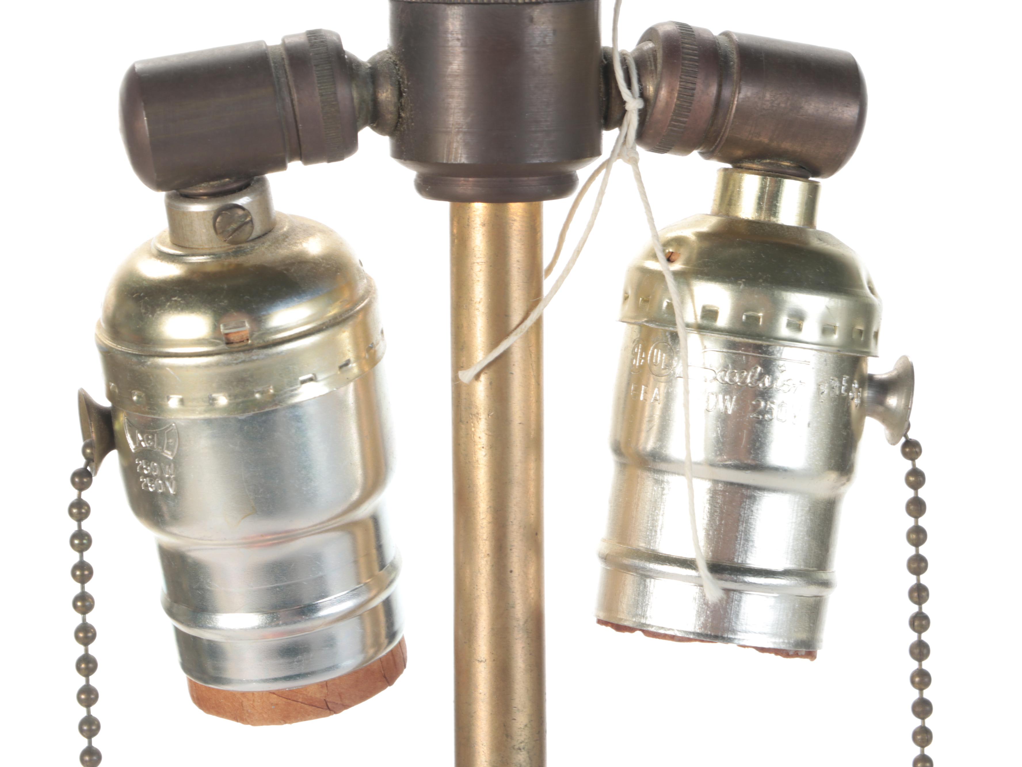 Victorian Style Porcelain Hand-Painted Vase Table Lamp, Mid-20th Century