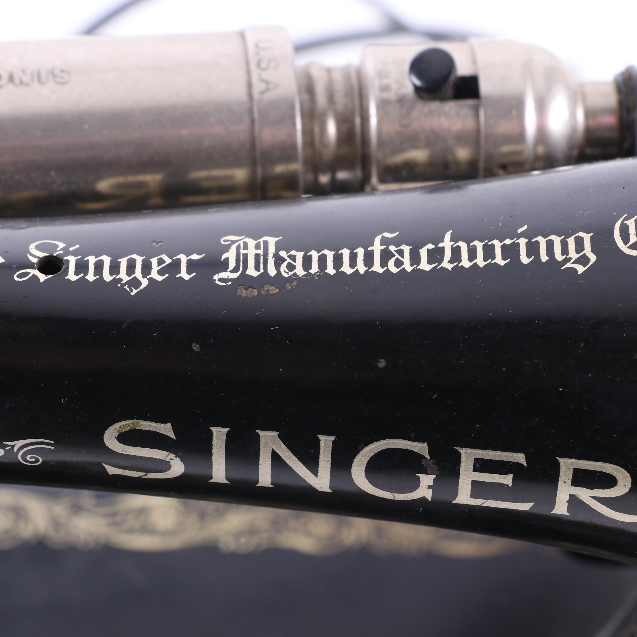 Singer Class 99 Electric Sewing Machine with Sewing Supply Box, Circa 1928