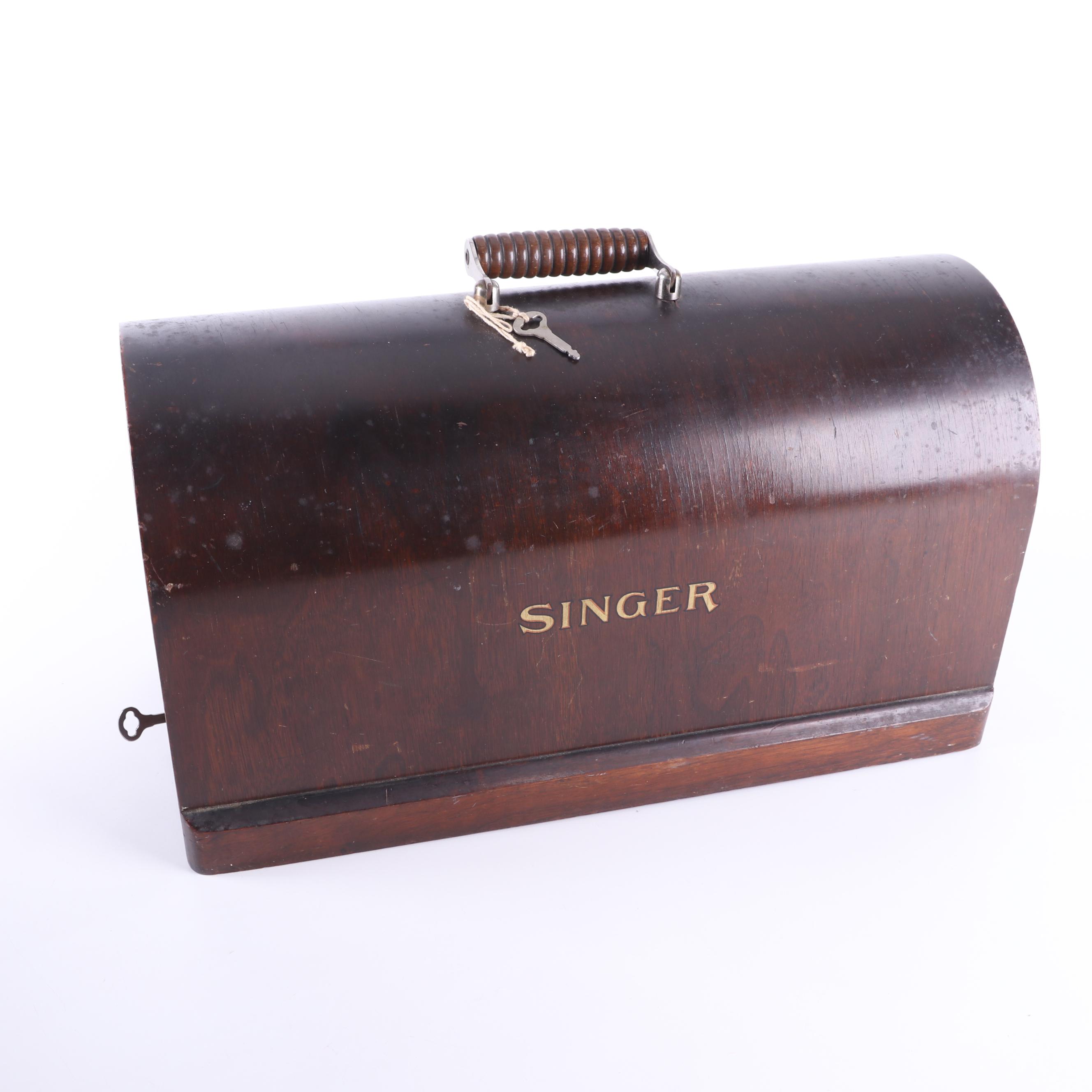 Singer Class 99 Electric Sewing Machine with Sewing Supply Box, Circa 1928