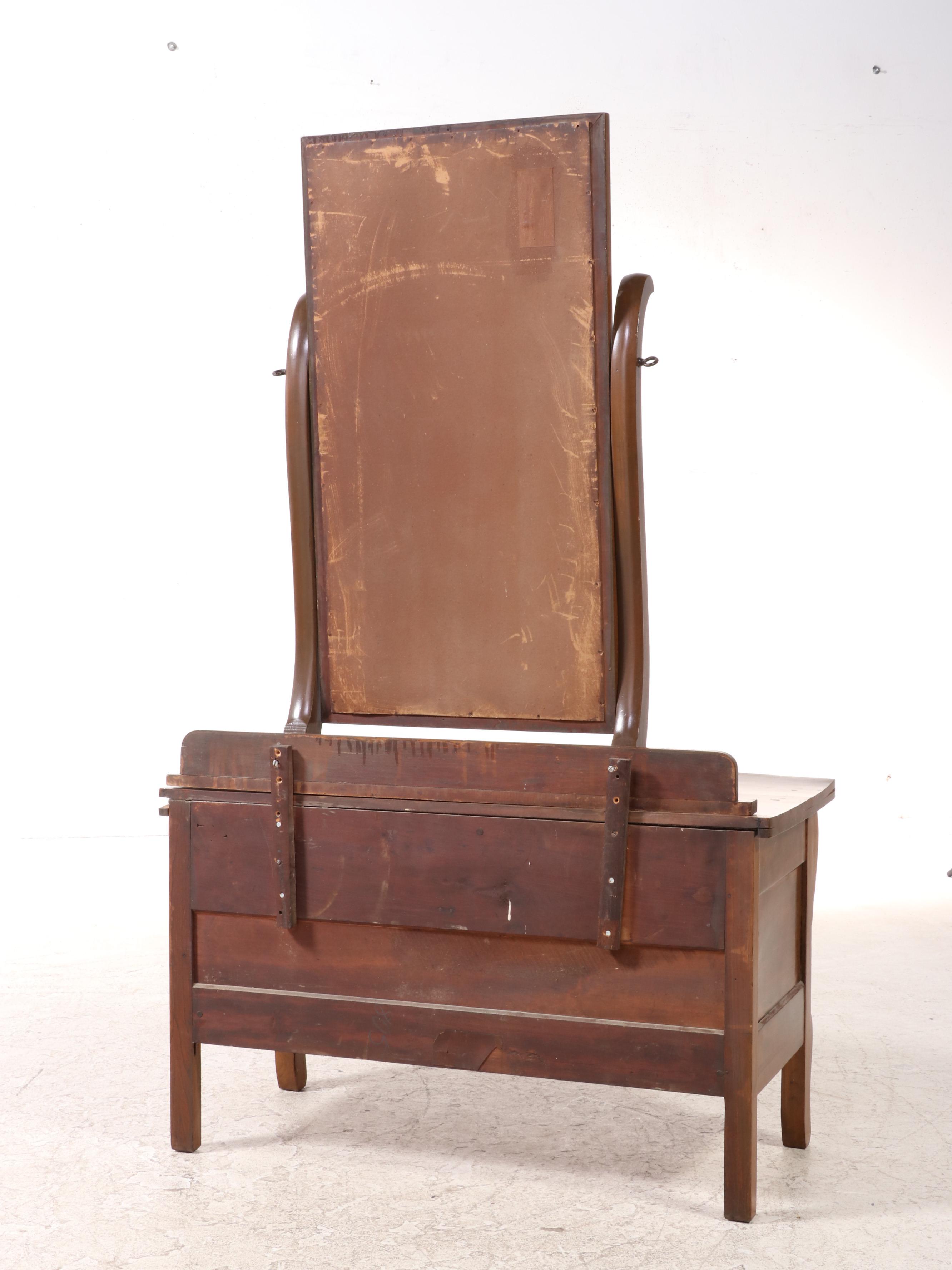 American Empire Revival Hardwood Three-Drawer Dresser, Early 20th Century