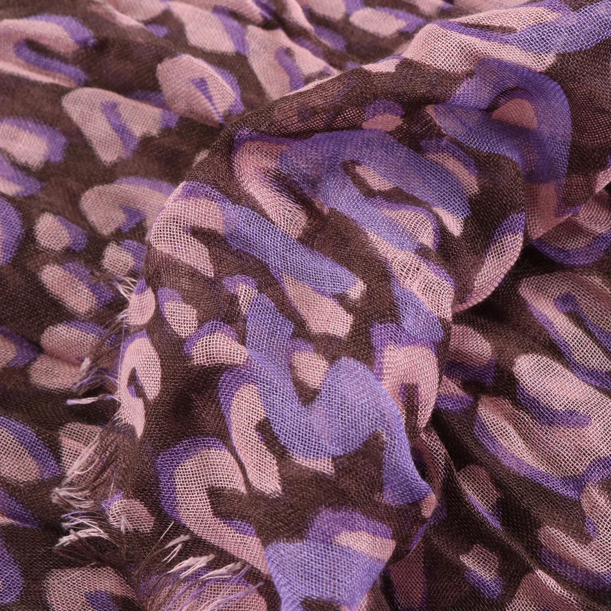 Louis Vuitton x Stephen Sprouse Animal Print Fringe Scarf in Cashmere/Silk