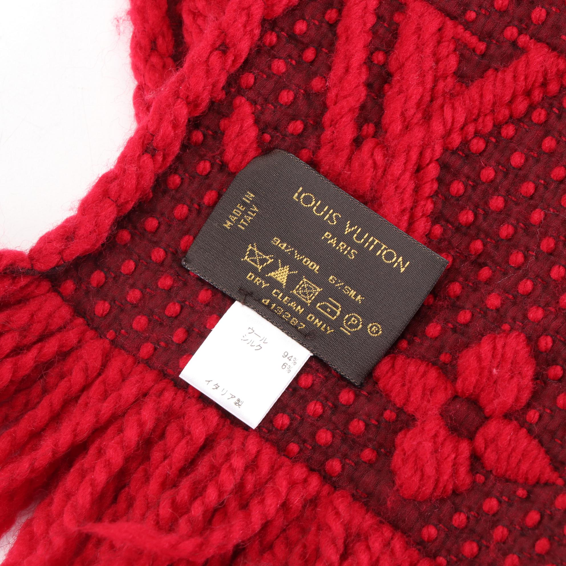 Louis Vuitton Logomania Scarf in Wool and Silk