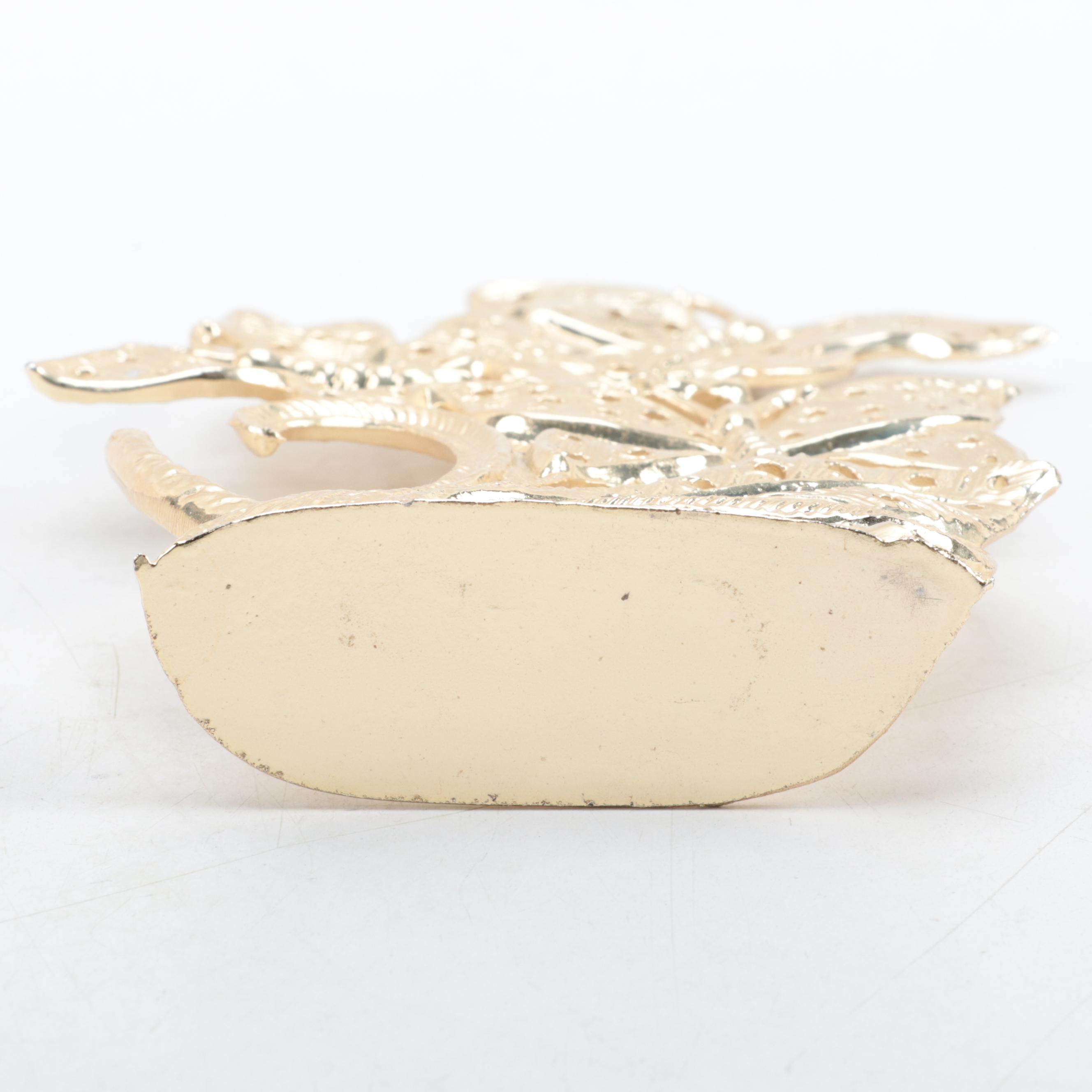 Gilt Metal Butterfly Motif Earring Stand