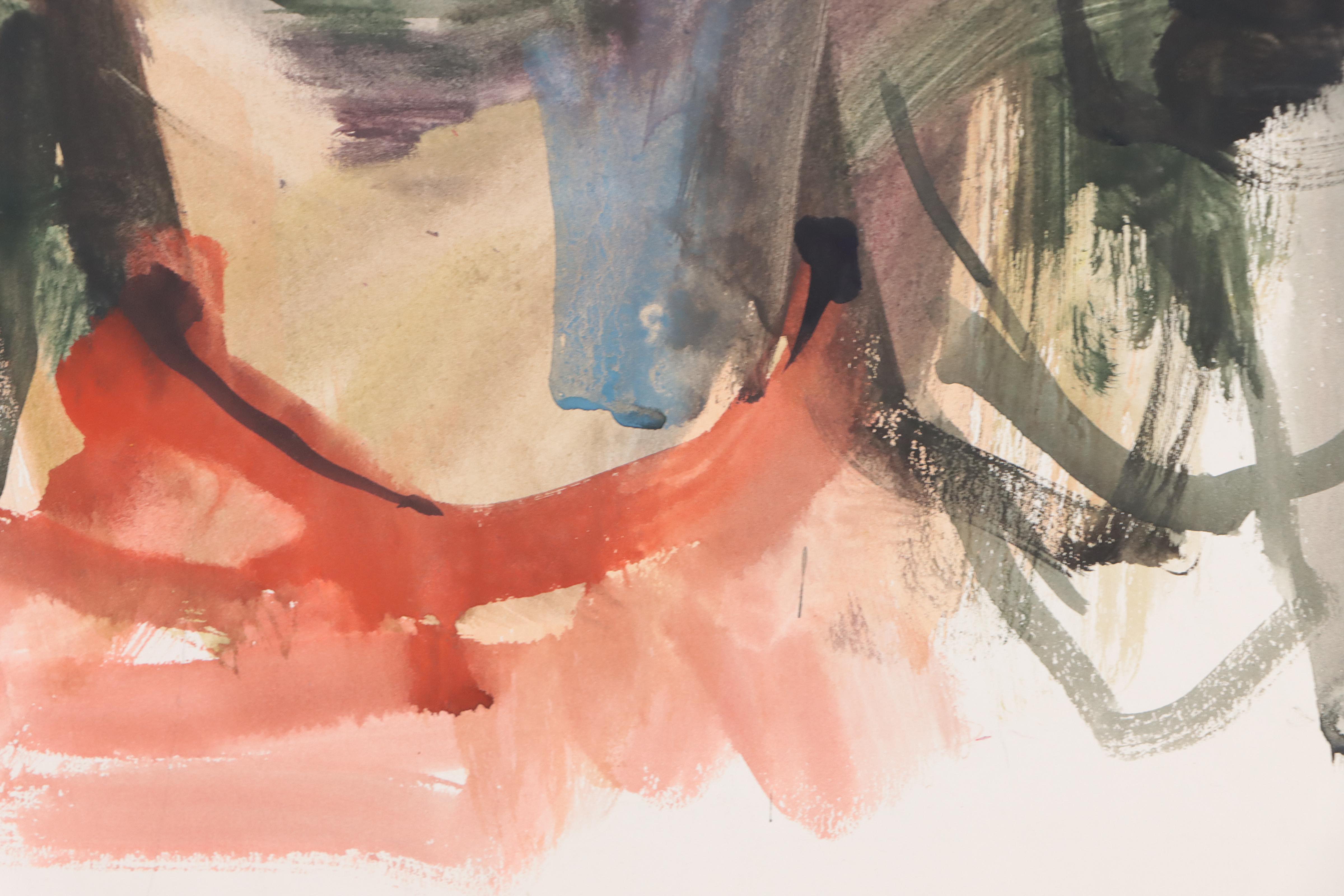 Jack Meanwell Portrait of Young Woman Watercolor Painting