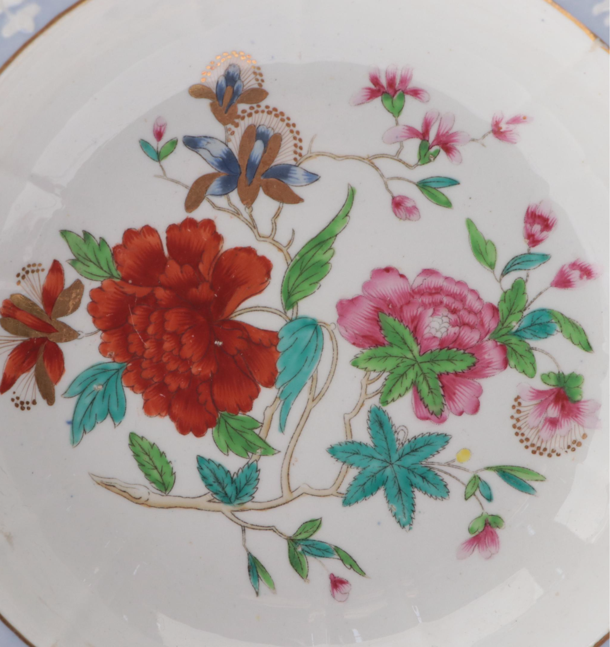 English Porcelain and Pearlware Hand-Painted Porcelain Bowls