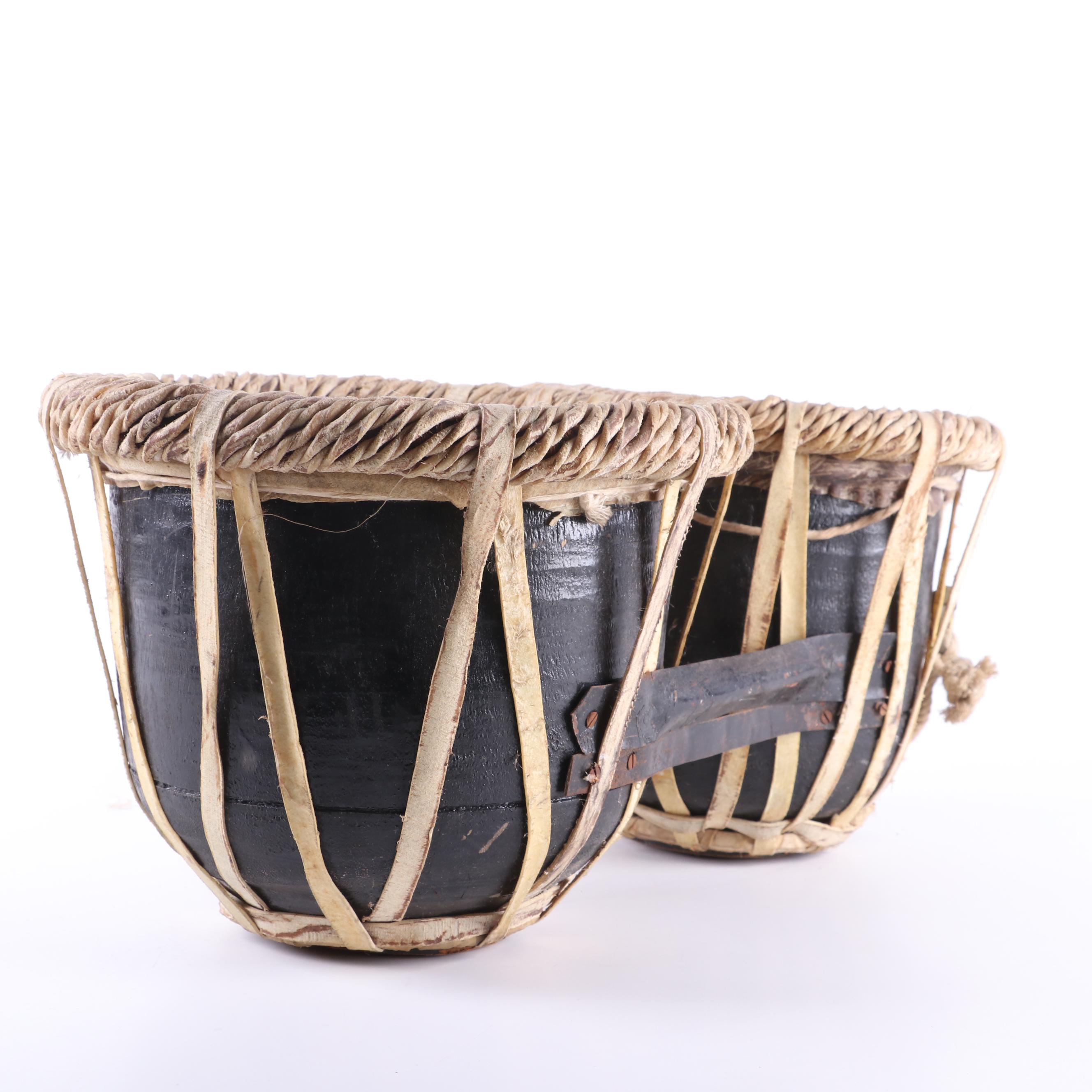 Sri-Lankan Thammettama Traditional Ceremonial Drums