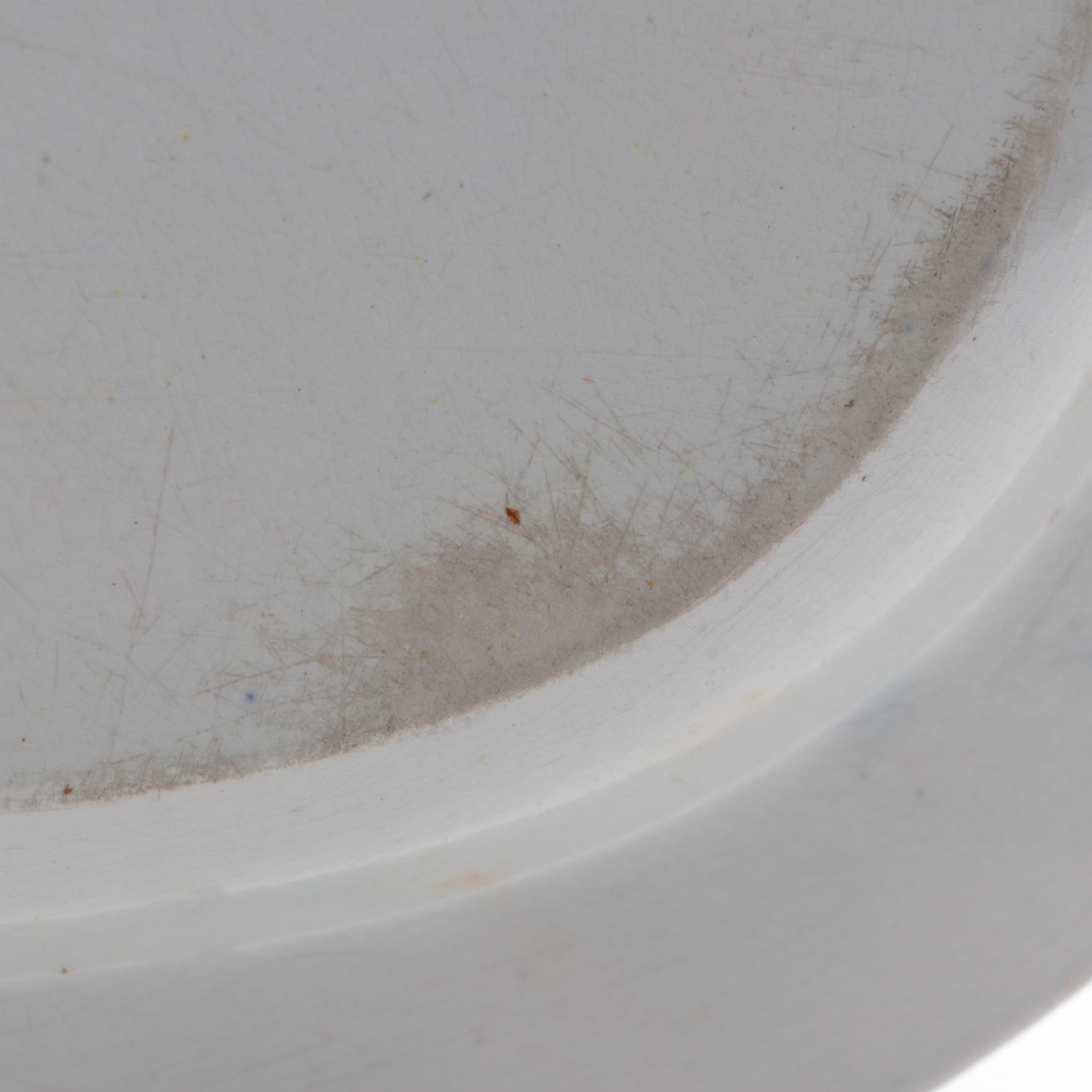 English Ironstone Blue and White Transferware Platter, Early to Mid 19th Century