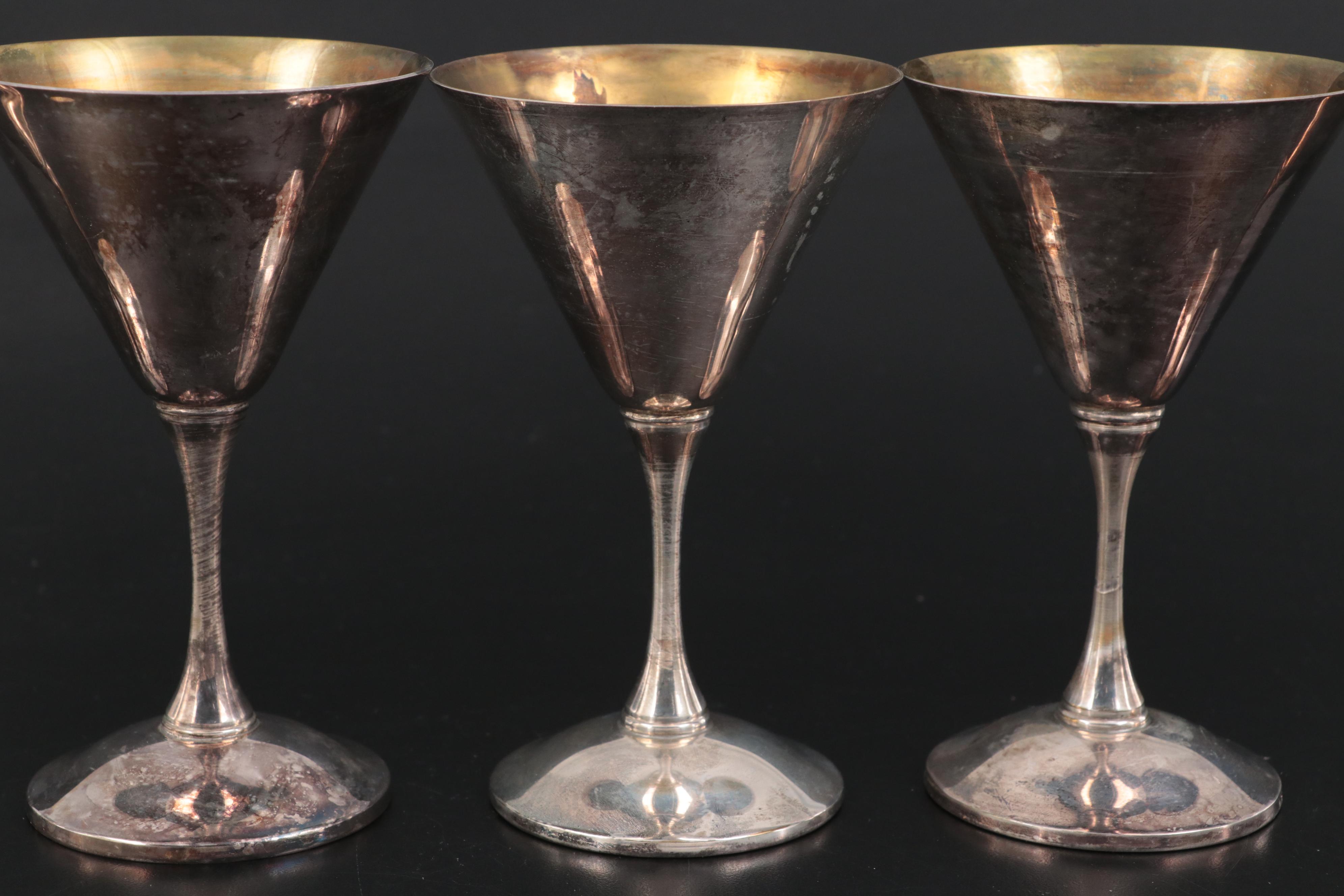 Wm Rogers with Other Silver Plate Tableware and Sterling Sugar Tongs