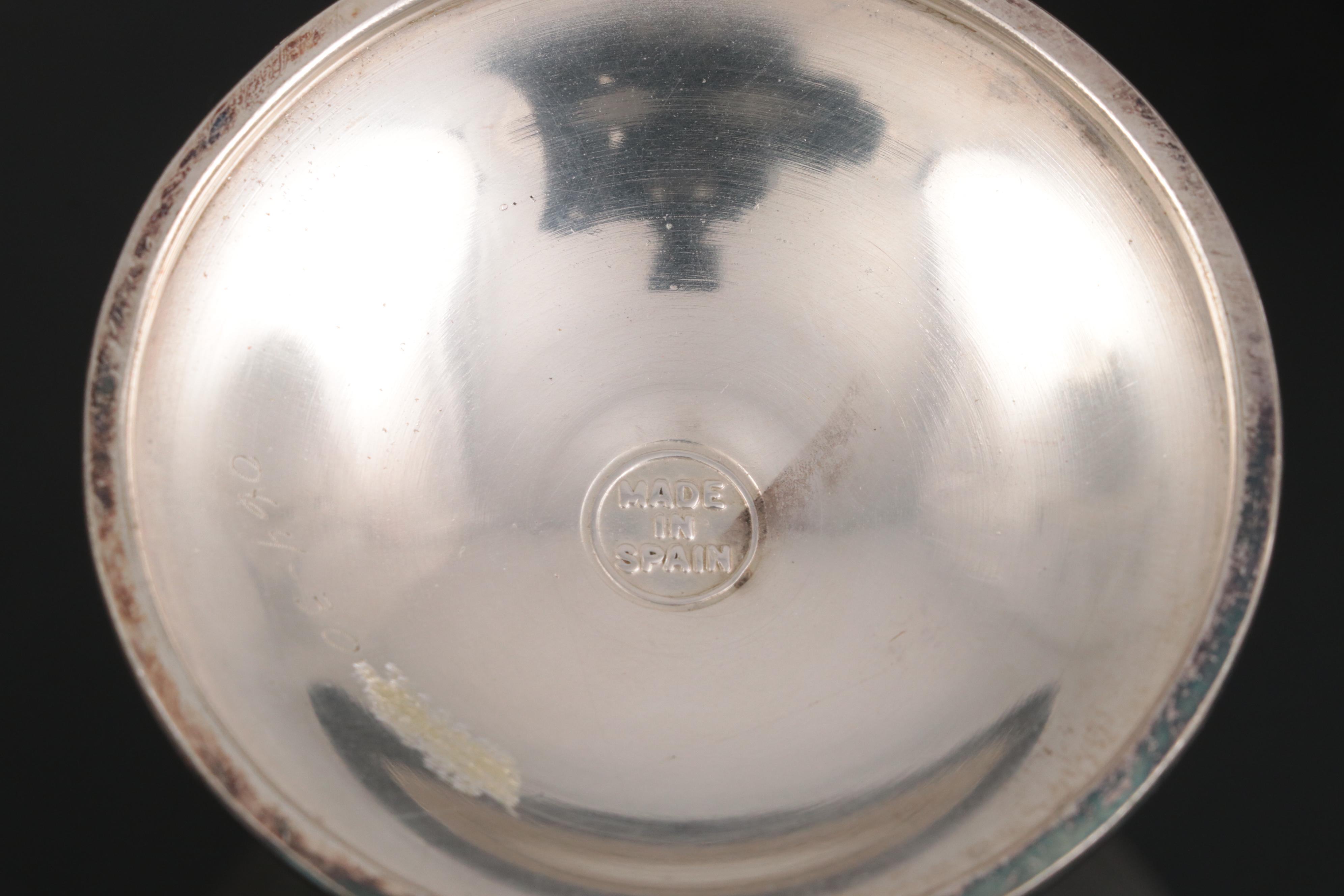 Wm Rogers with Other Silver Plate Tableware and Sterling Sugar Tongs