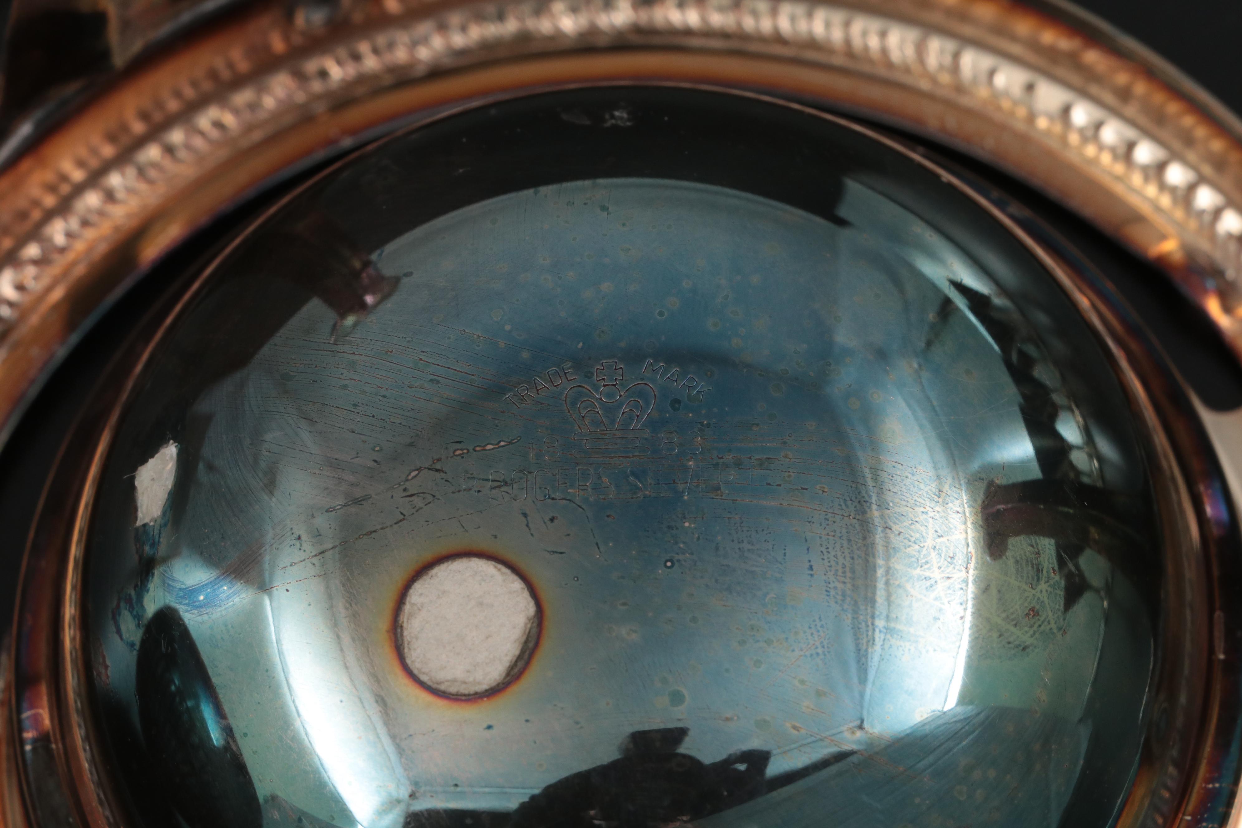 Wm Rogers with Other Silver Plate Tableware and Sterling Sugar Tongs